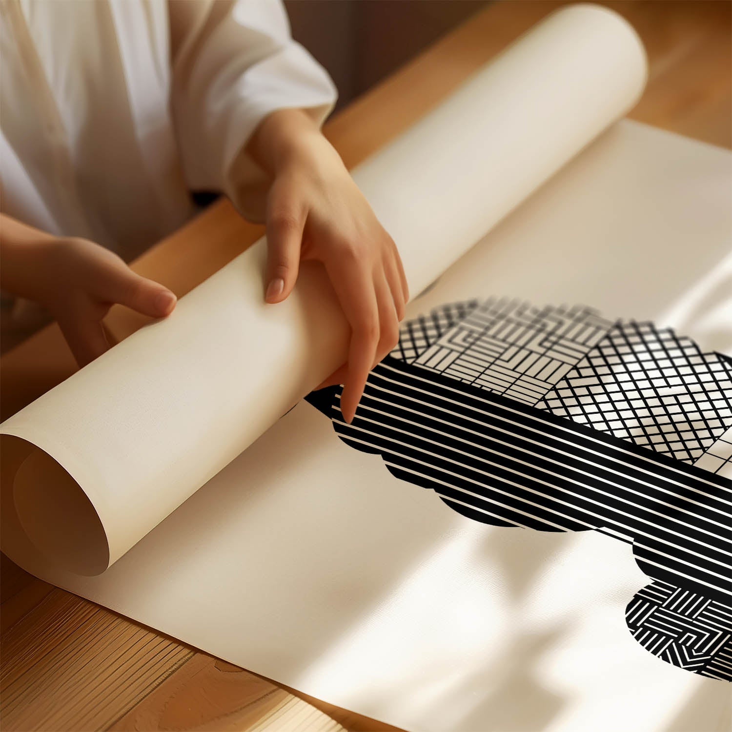 Smithfield Sheepdog Geometric Line Art mockup