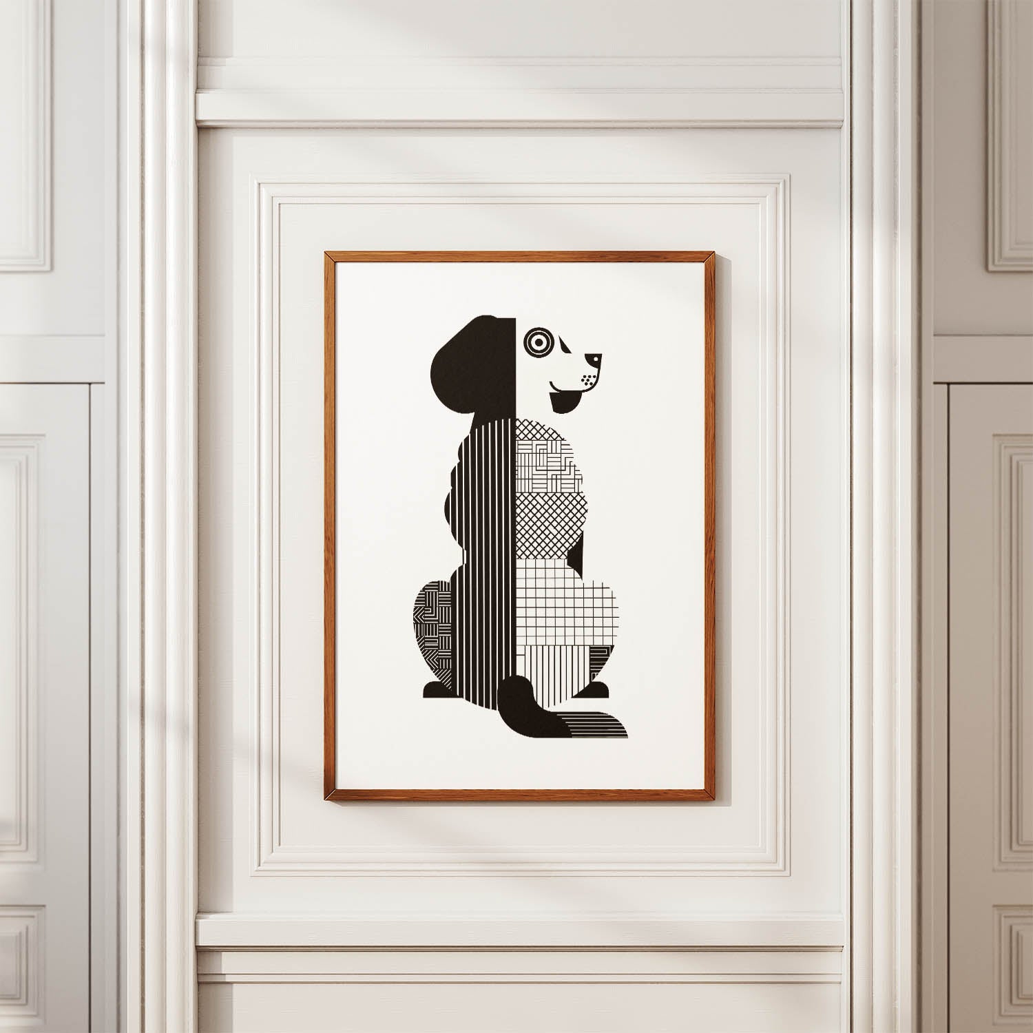 Smithfield Sheepdog Geometric Line Art mockup