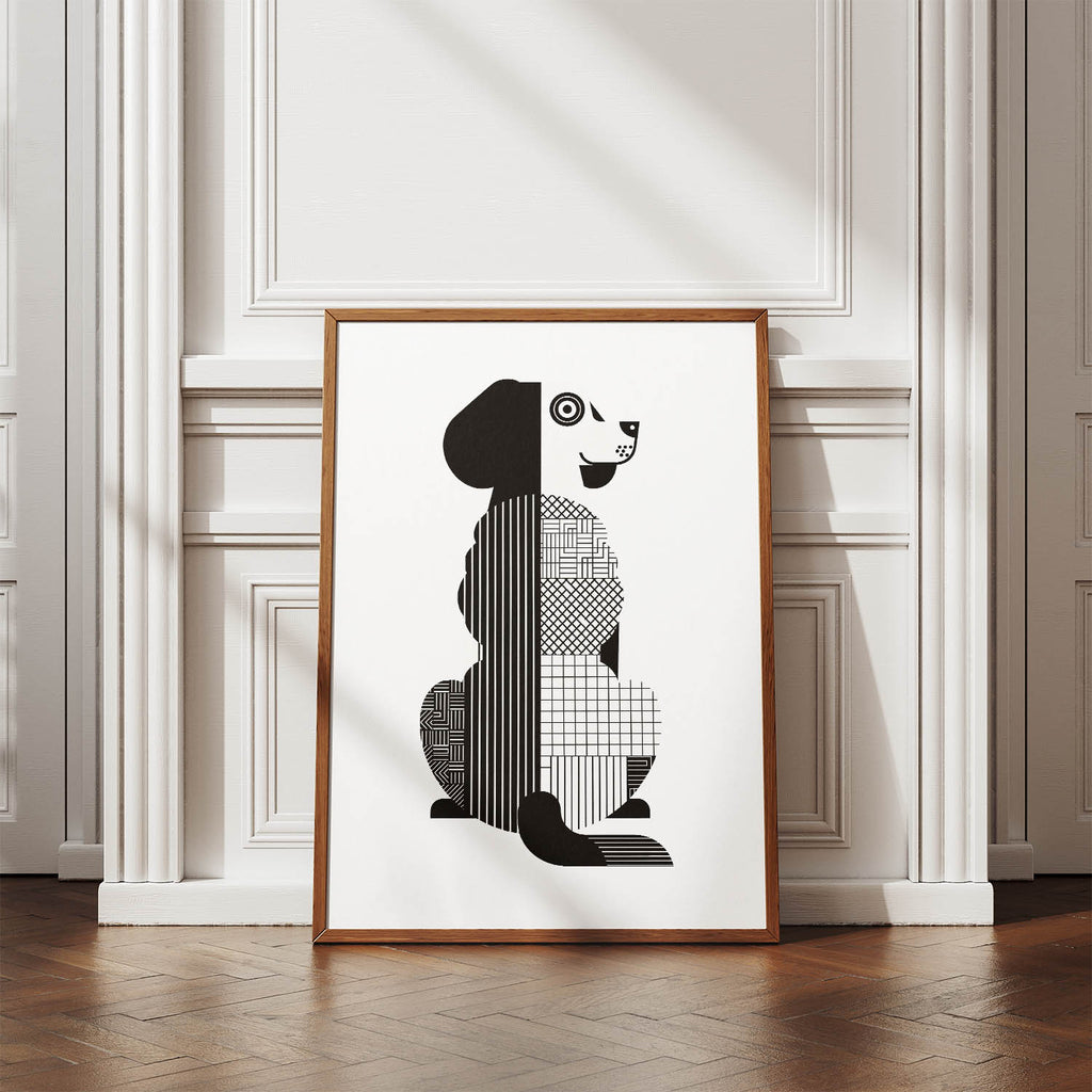 Smithfield Sheepdog Geometric Line Art mockup