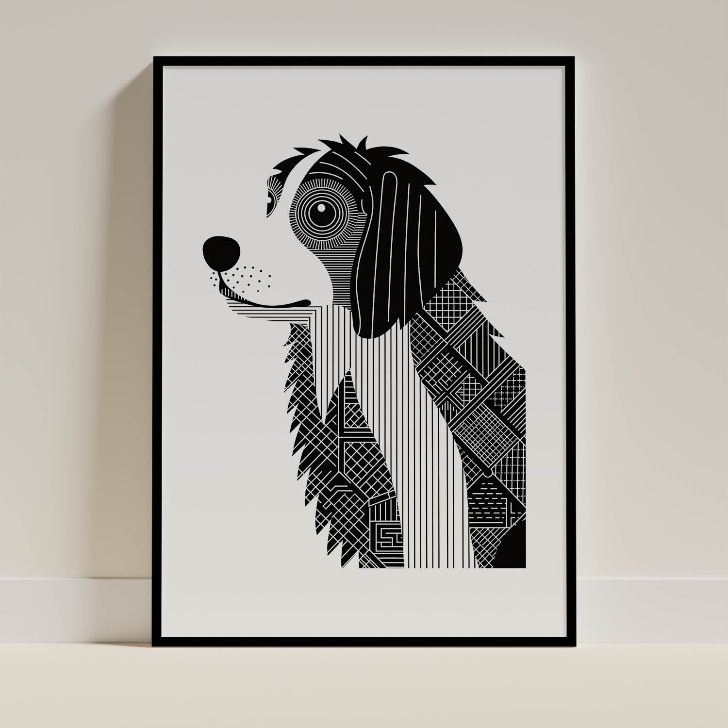 Smithfield Sheepdog Geometric Line Art mockup