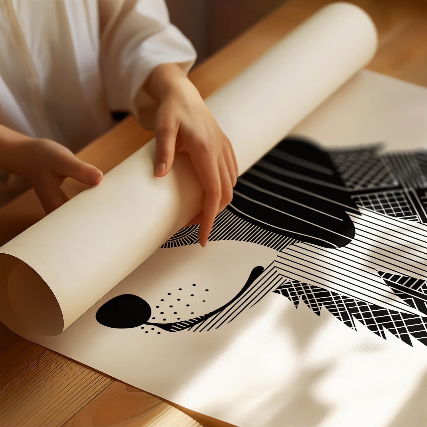 Smithfield Sheepdog Geometric Line Art mockup