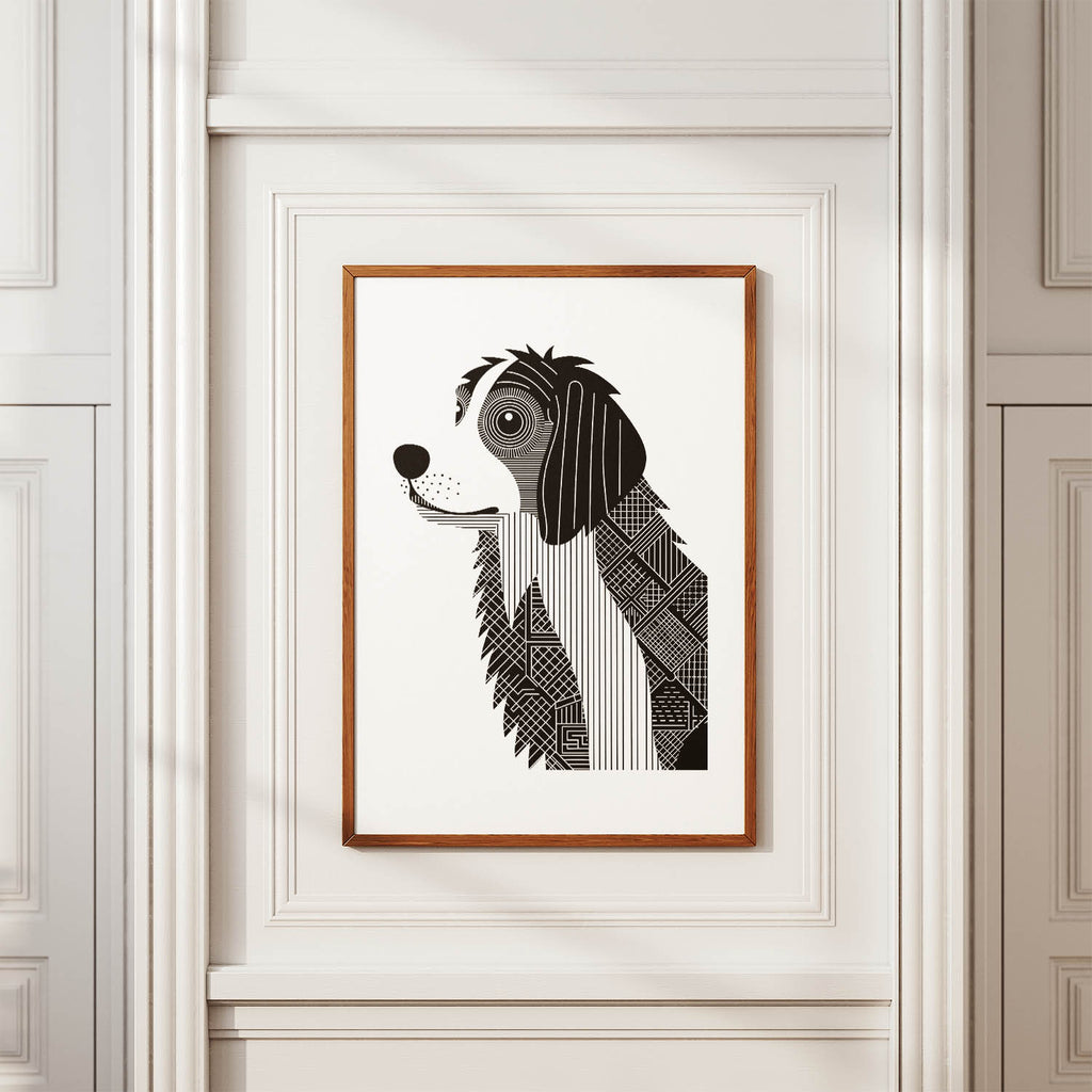 Smithfield Sheepdog Geometric Line Art mockup