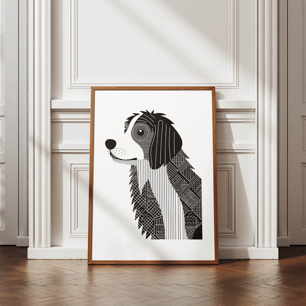 Smithfield Sheepdog Geometric Line Art mockup