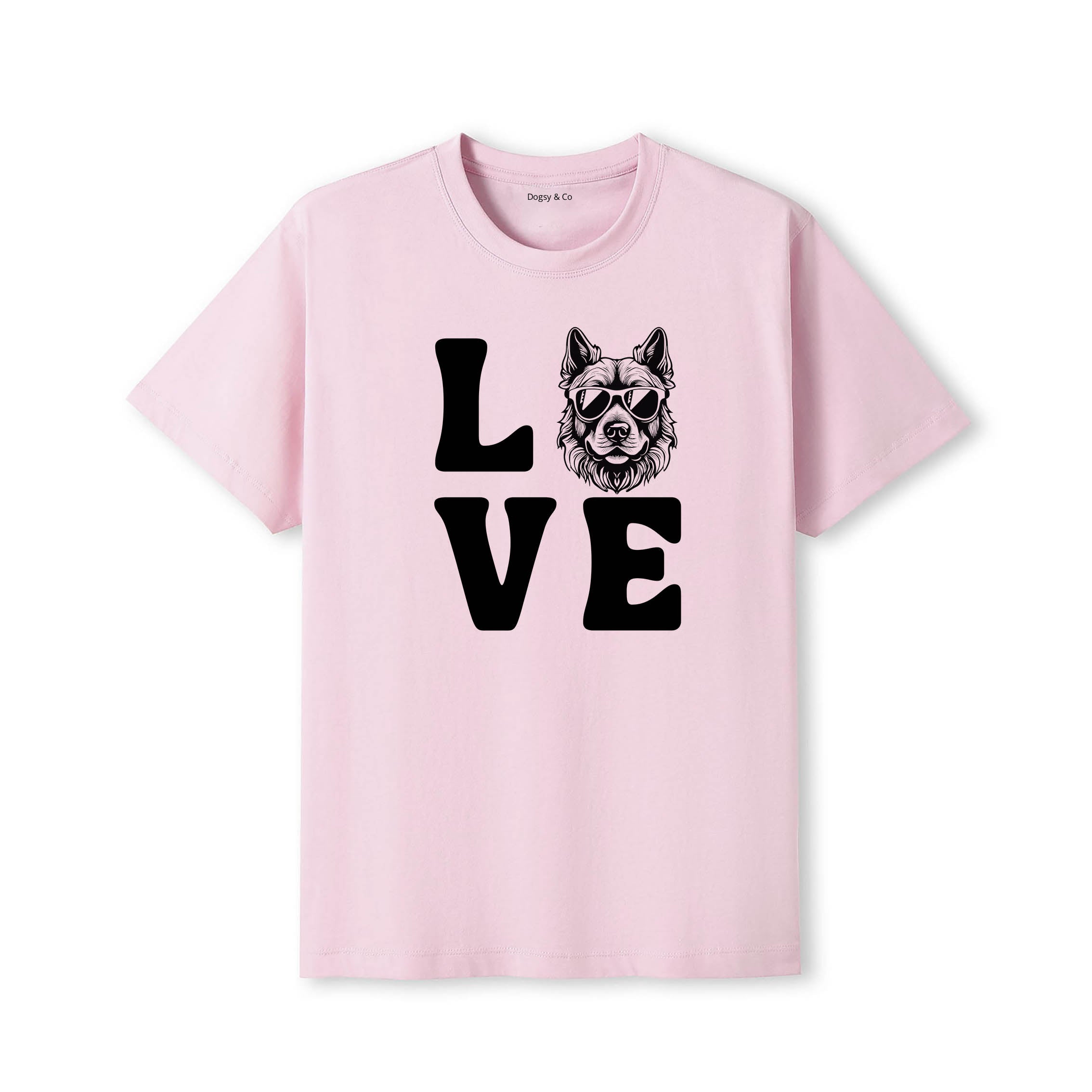 Smithfield Sheepdog LOVE DOGS Tshirt - Pink