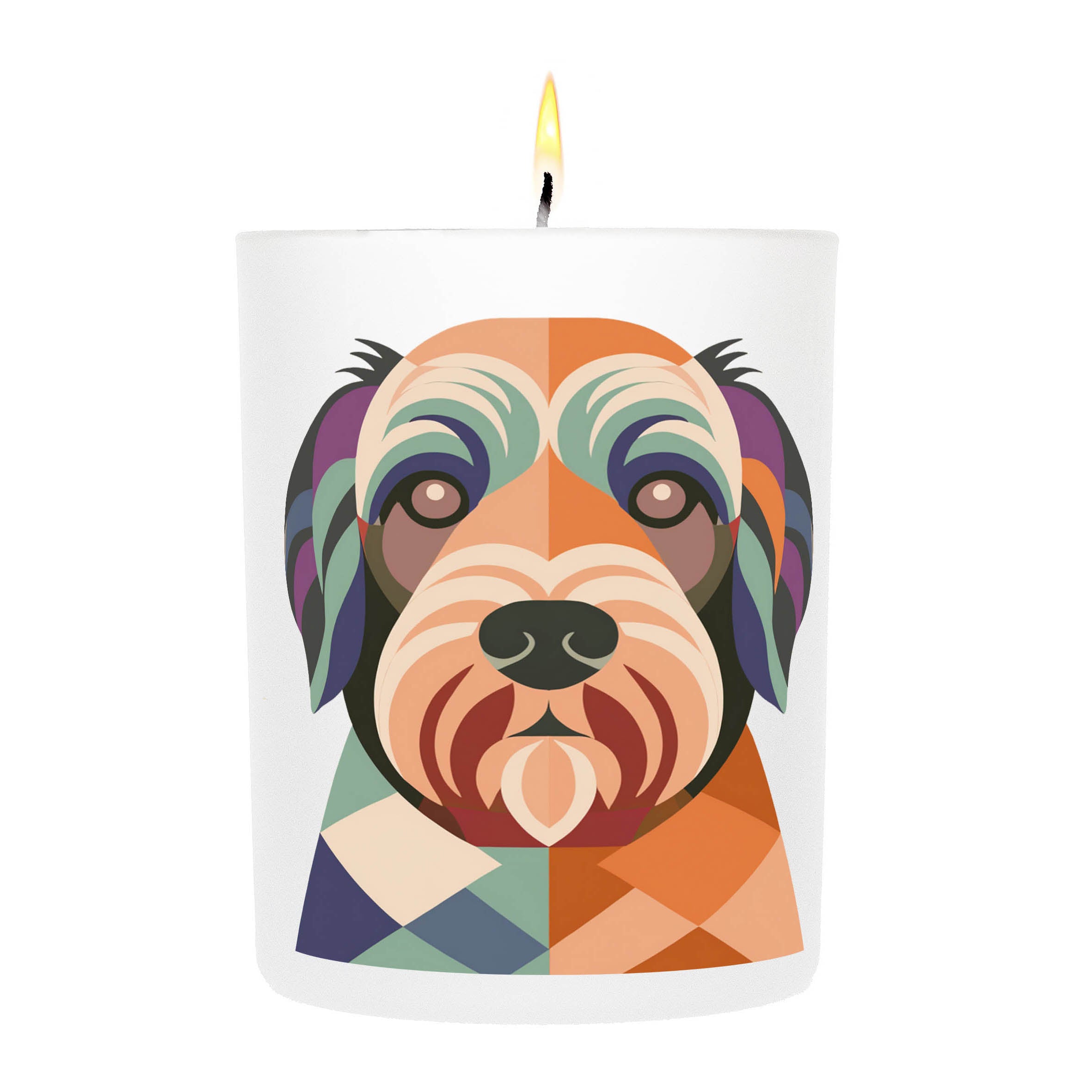 Spanish Water Dog Graphic Bold Dog Candle