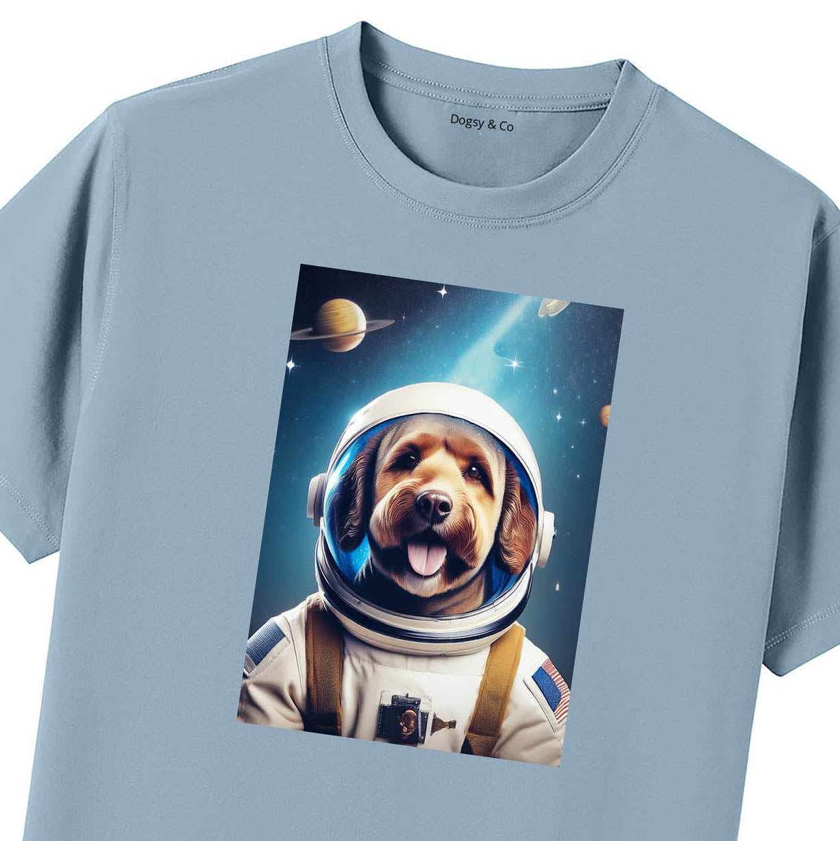 Blue T-Shirt Close Up