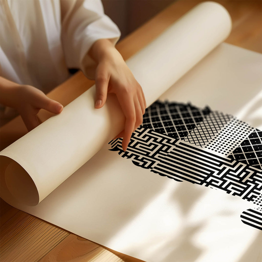 Spanish Water Dog Geometric Line Art mockup