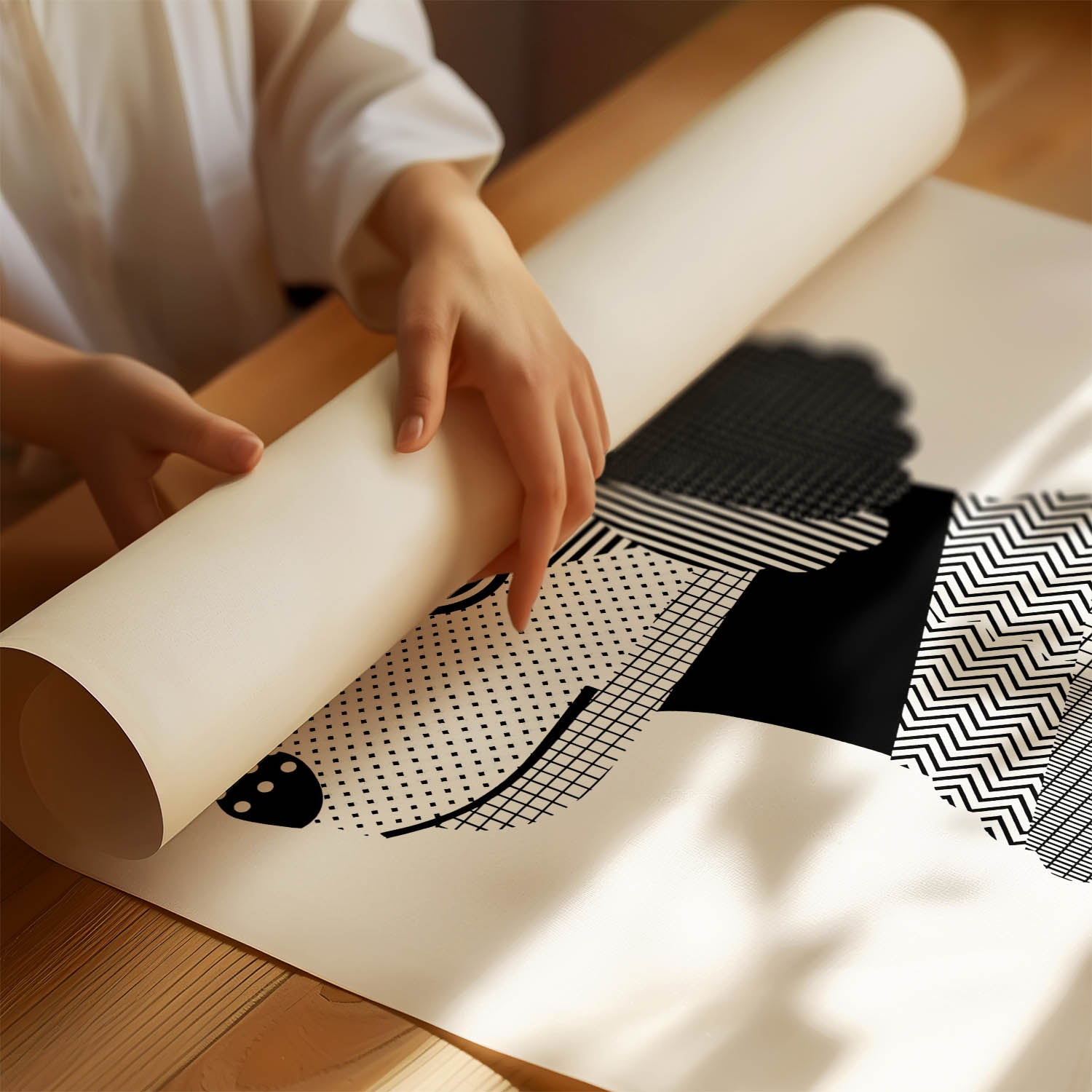Spanish Water Dog Geometric Line Art mockup