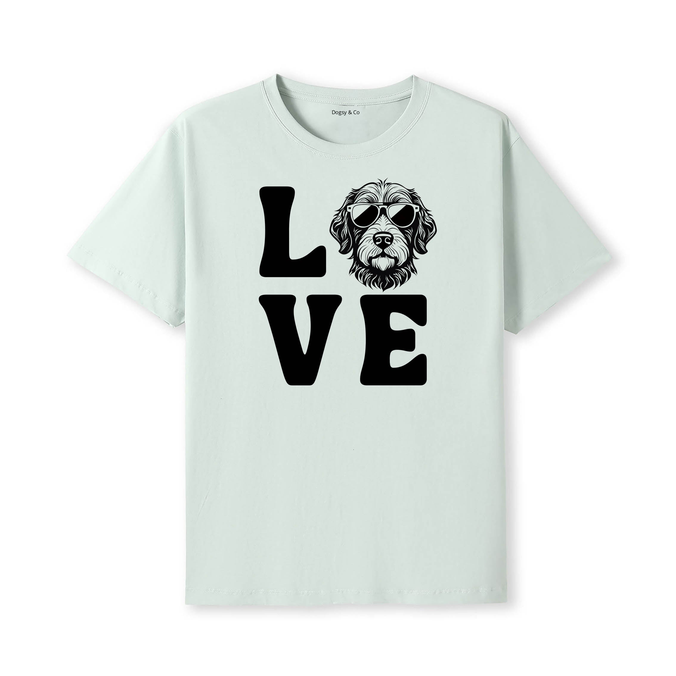 Spanish Water Dog LOVE DOGS Tshirt - Mint