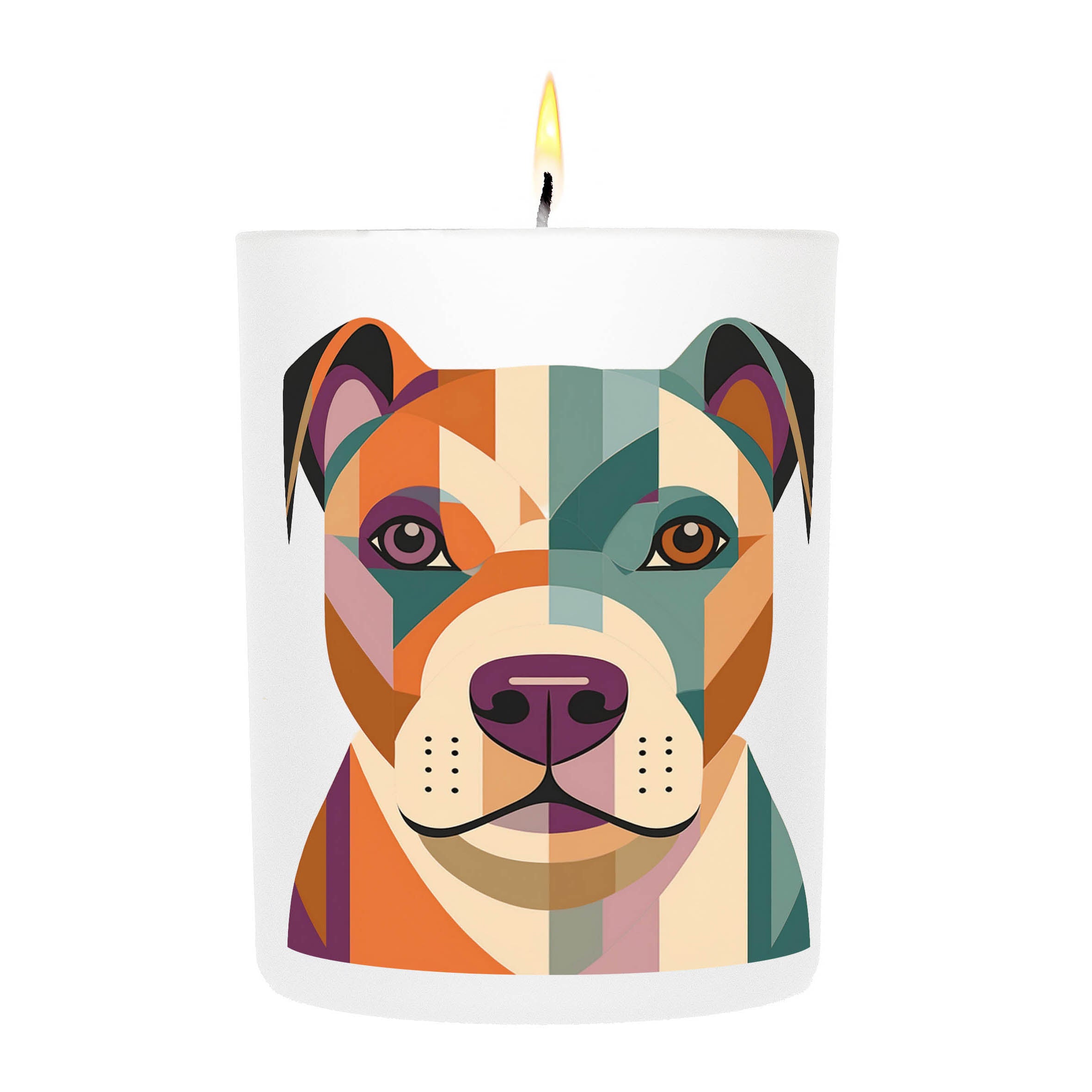 Staffordshire Bull Terrier Graphic Bold Dog Candle