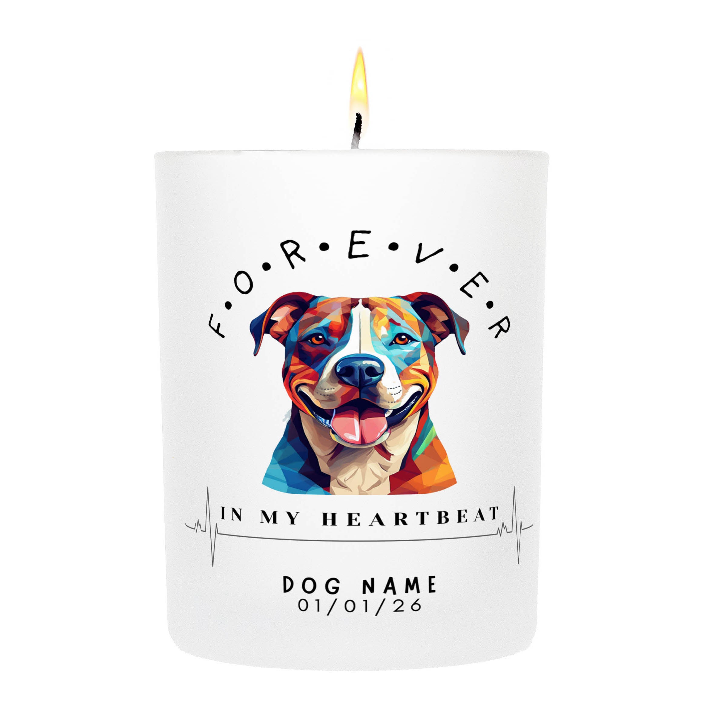 Staffordshire – Forever in My Heartbeat Custom Candle