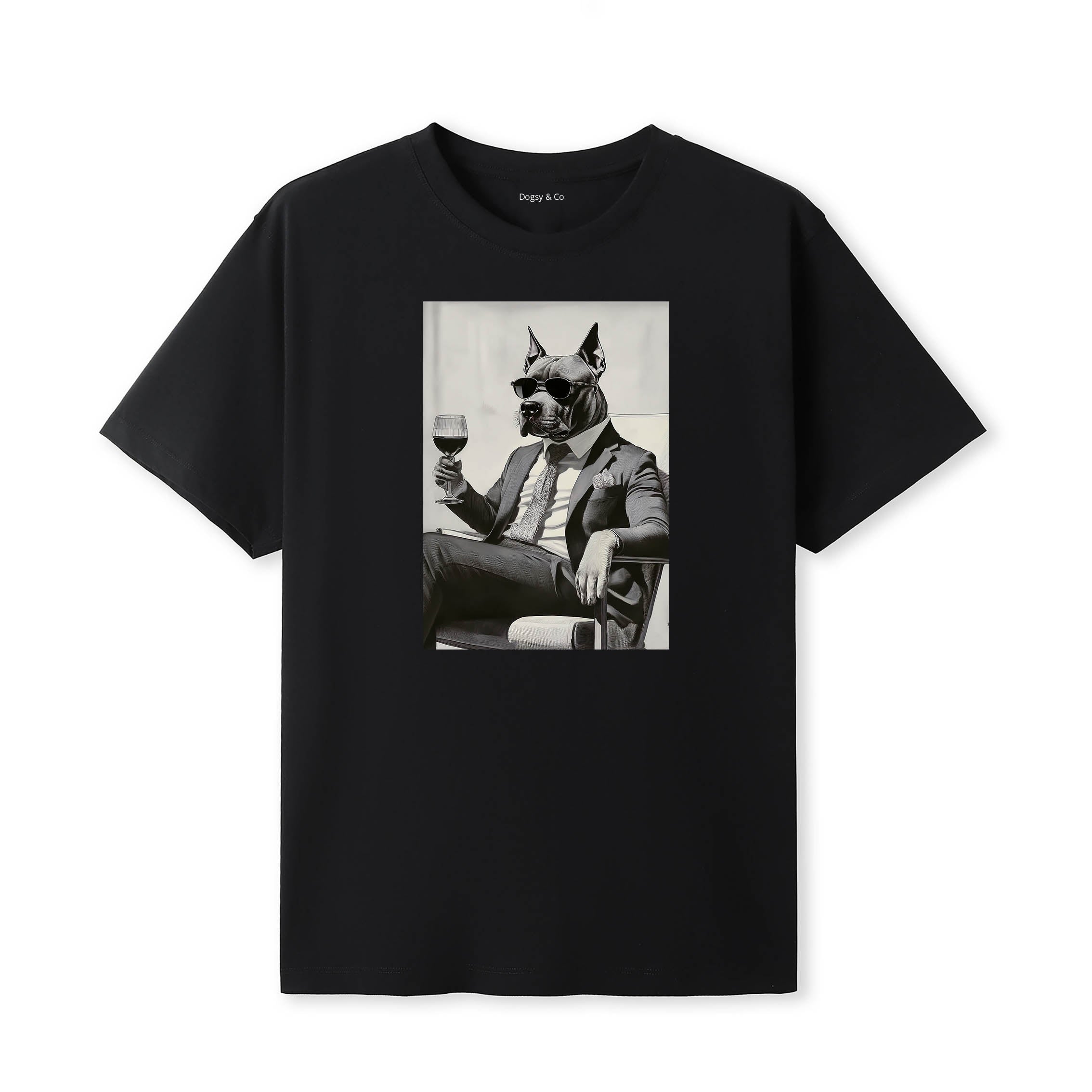 Staffordshire Bull Terrier distinguished gentleman dog t-shirt - black