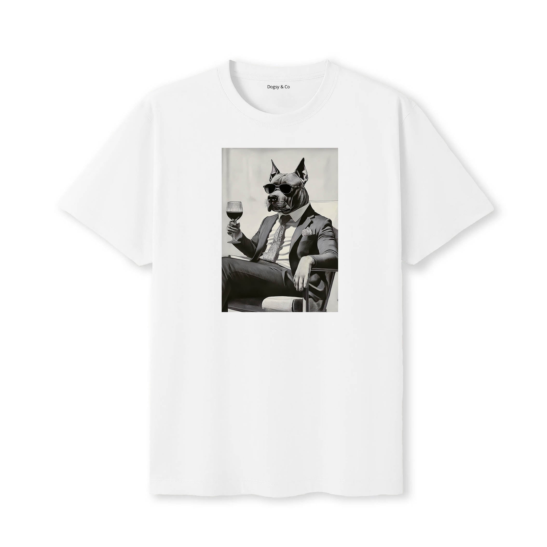 Staffordshire Bull Terrier distinguished gentleman dog t-shirt - white