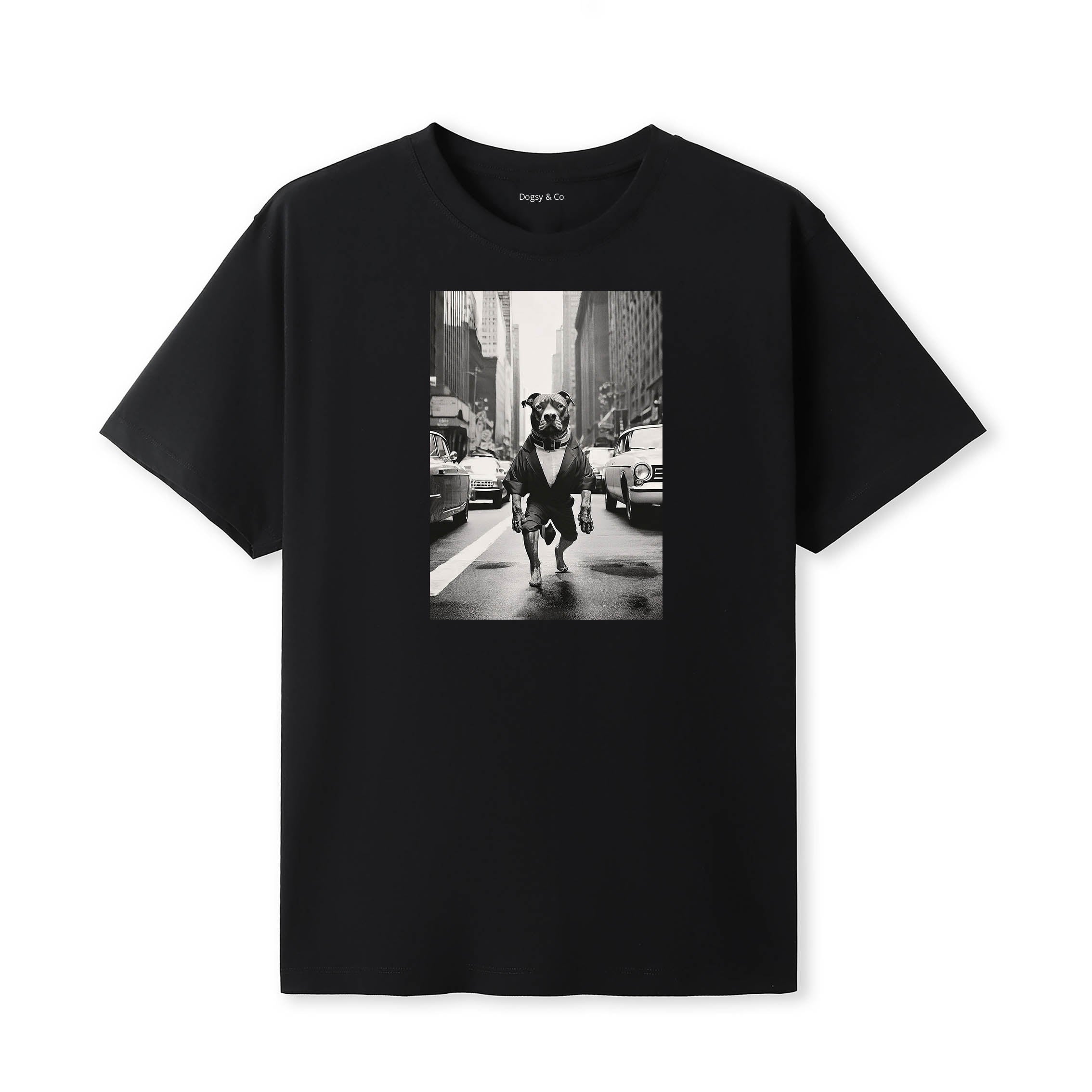 Staffordshire Bull Terrier Dogsy Dean T-Shirt Black