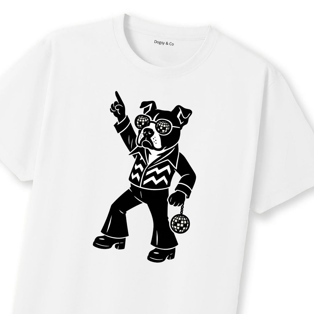 Staffordshire Bull Terrier Disco Doggo T-Shirt | Dogsy & Co