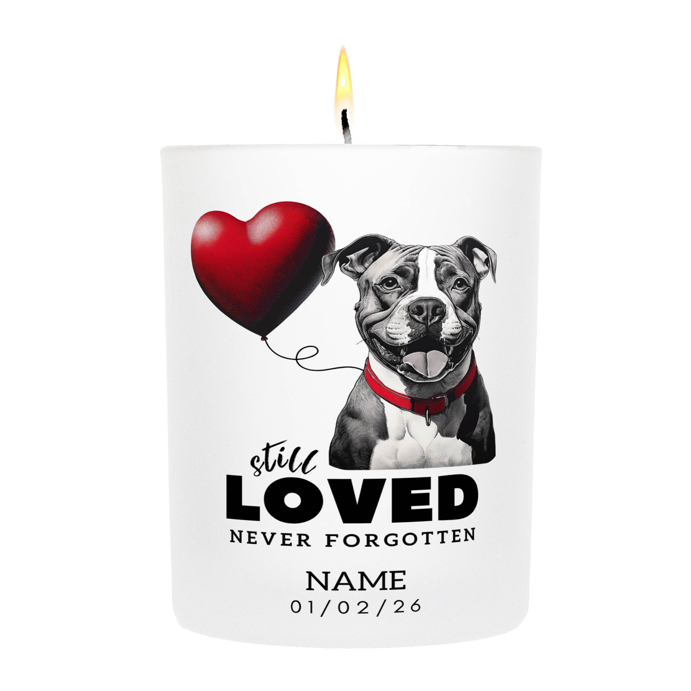 Staffordshire (2) Still Loved Never Forgotten Custom Candle