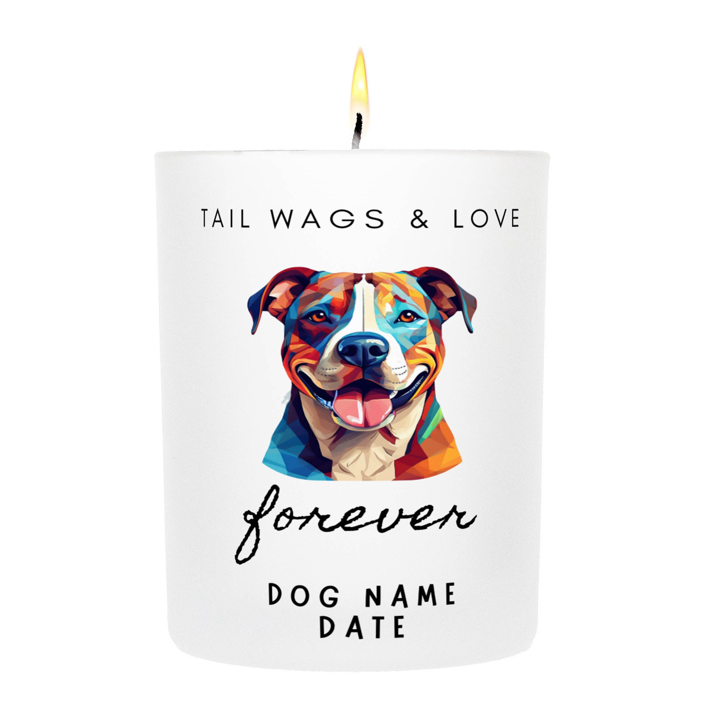 STAFFORDSHIRE   Tail Wags & Love Custom Candle