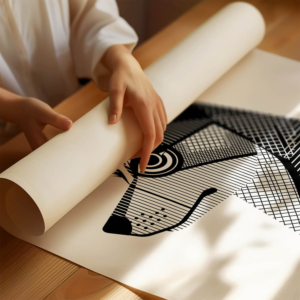 Swedish Vallhund Geometric Line Art mockup