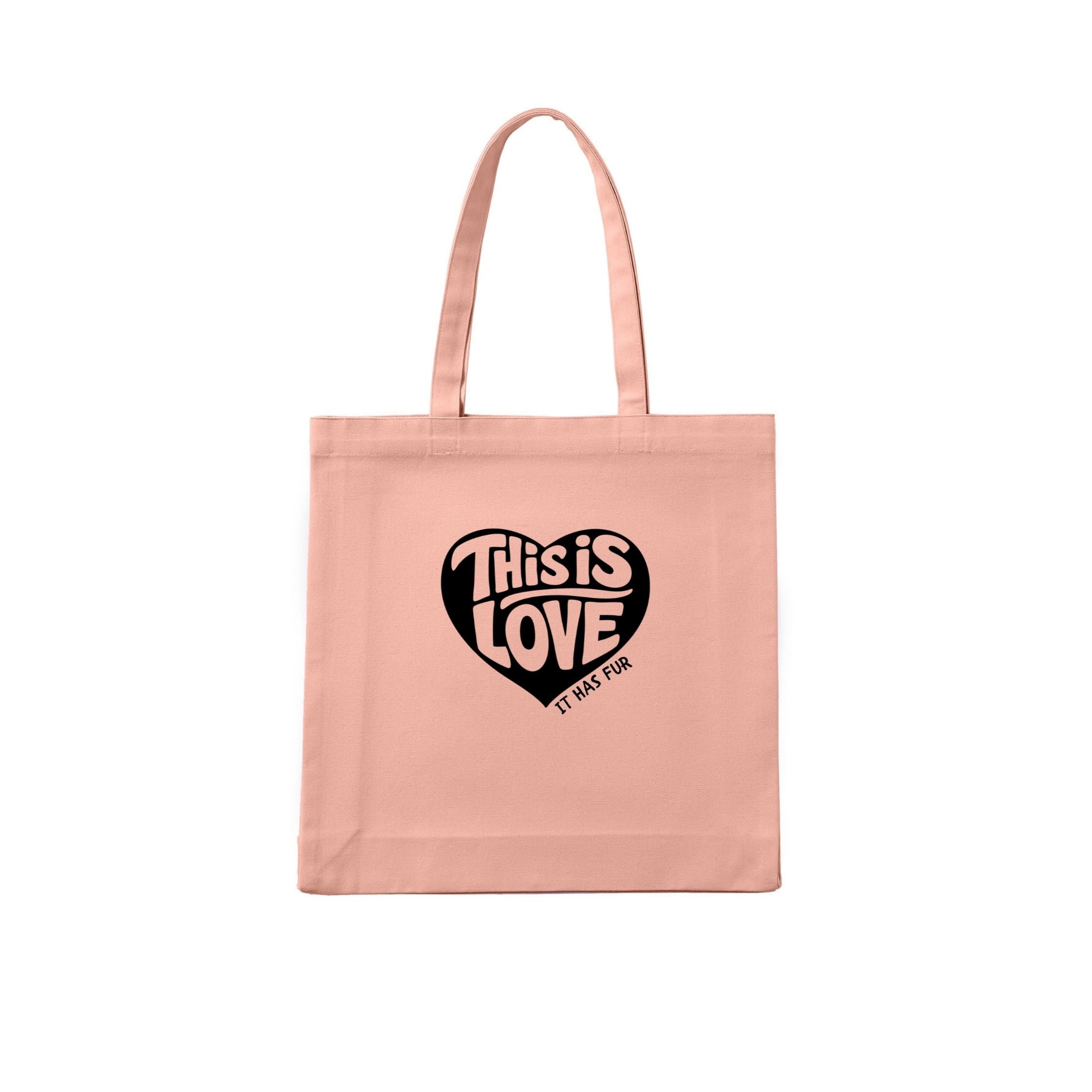 This Is Love (It Has Fur) Tote Bag - detail view