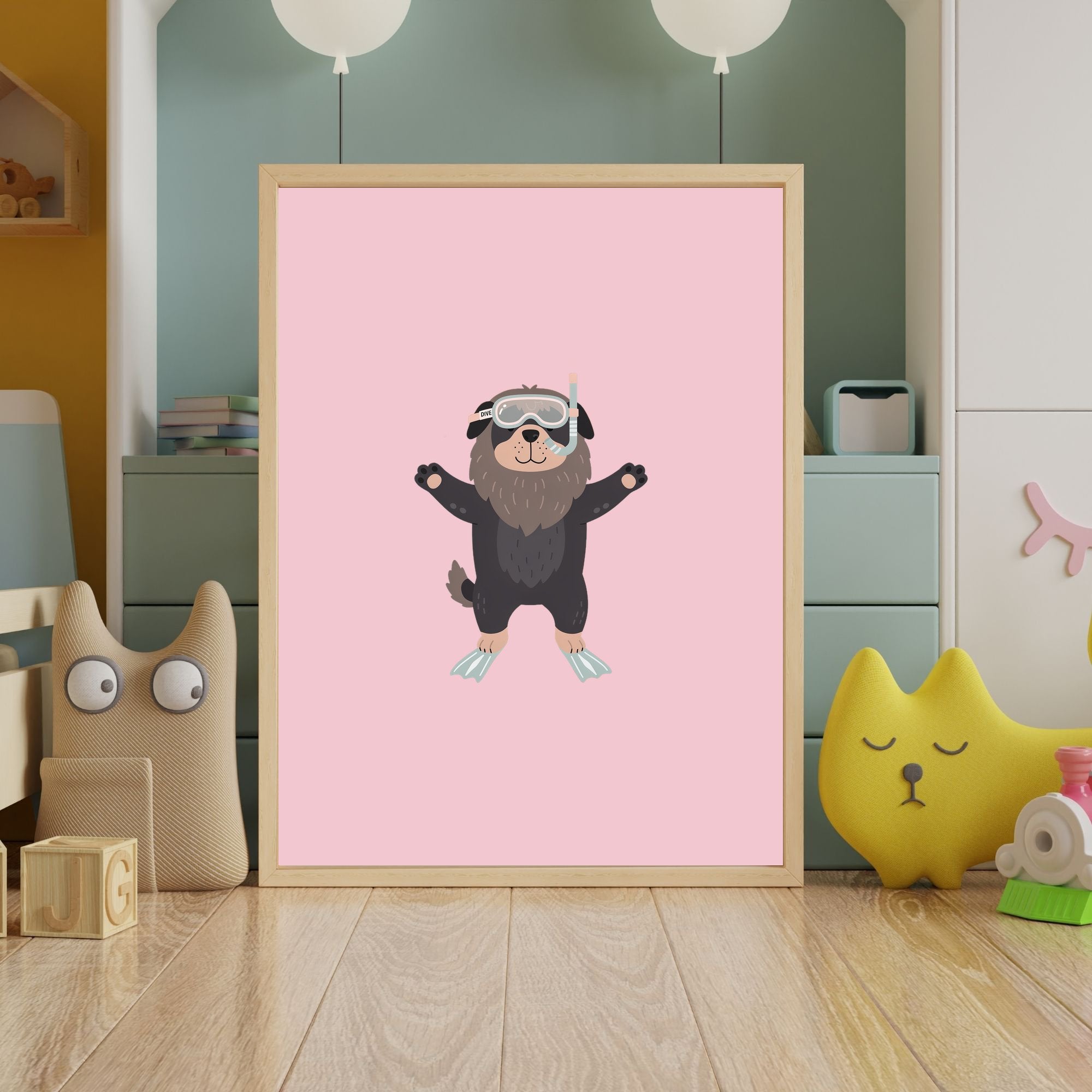 Tibetan Mastiff Kids Nursery Wall Art Print Bundle — 22 Dog Costume Designs, 5 Colours, 6 Print Sizes | Digital Download