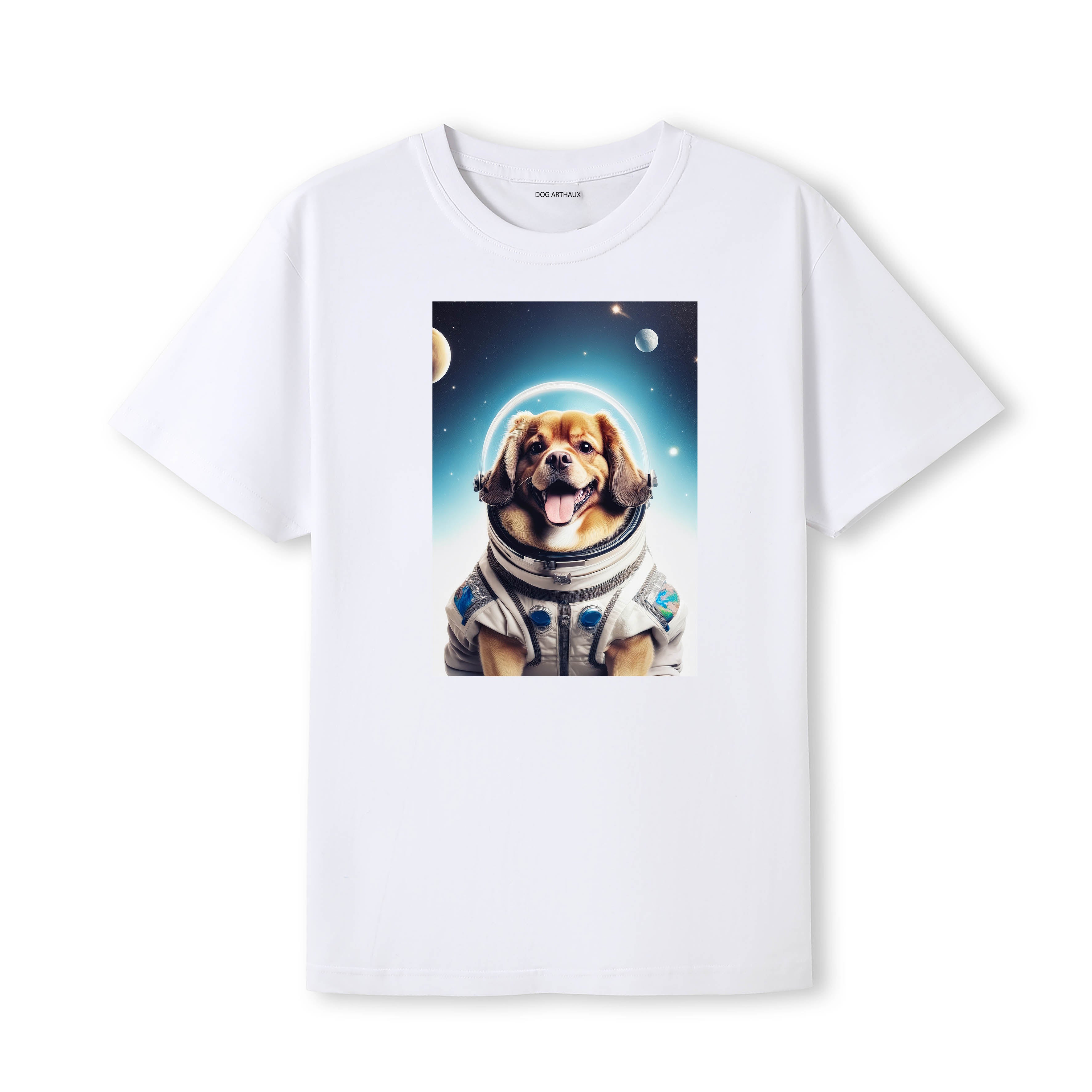 Tibetan Spaniel Astronaut Dog T-shirt