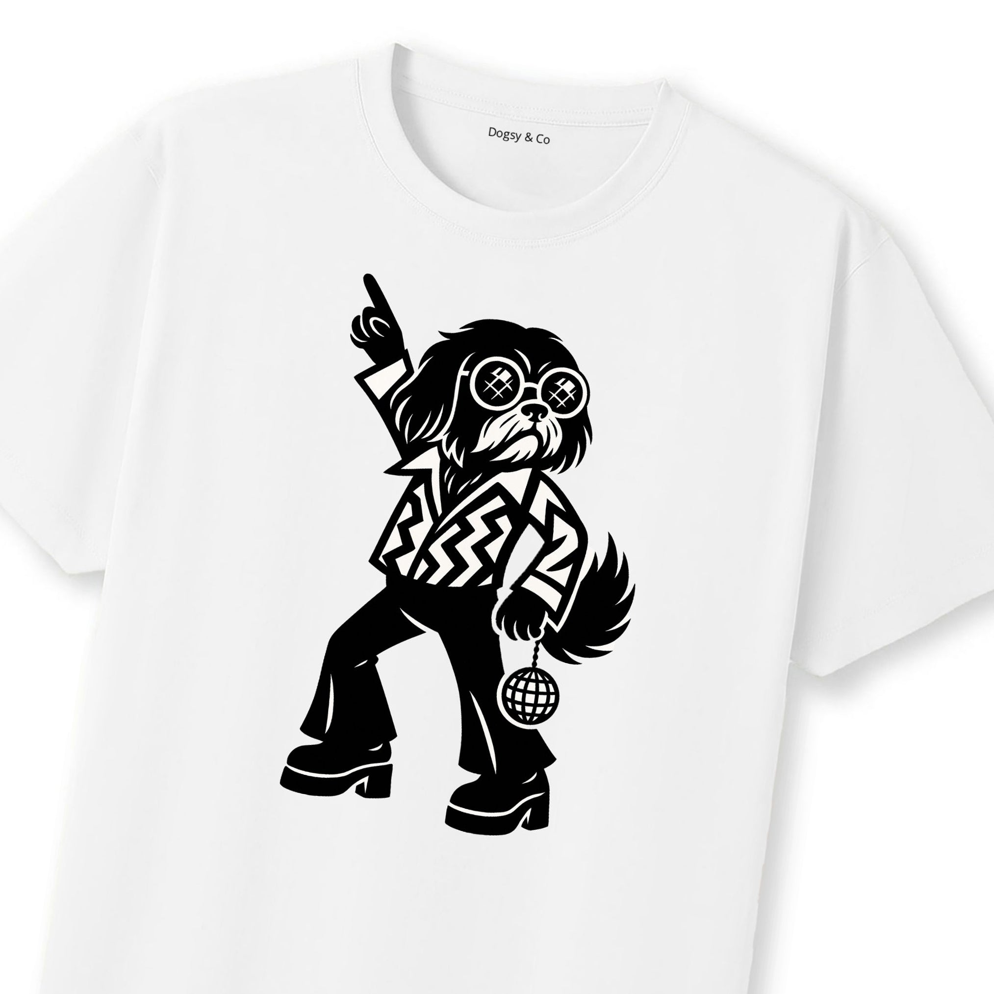 Tibetan Spaniel Disco Doggo T-Shirt | Dogsy & Co