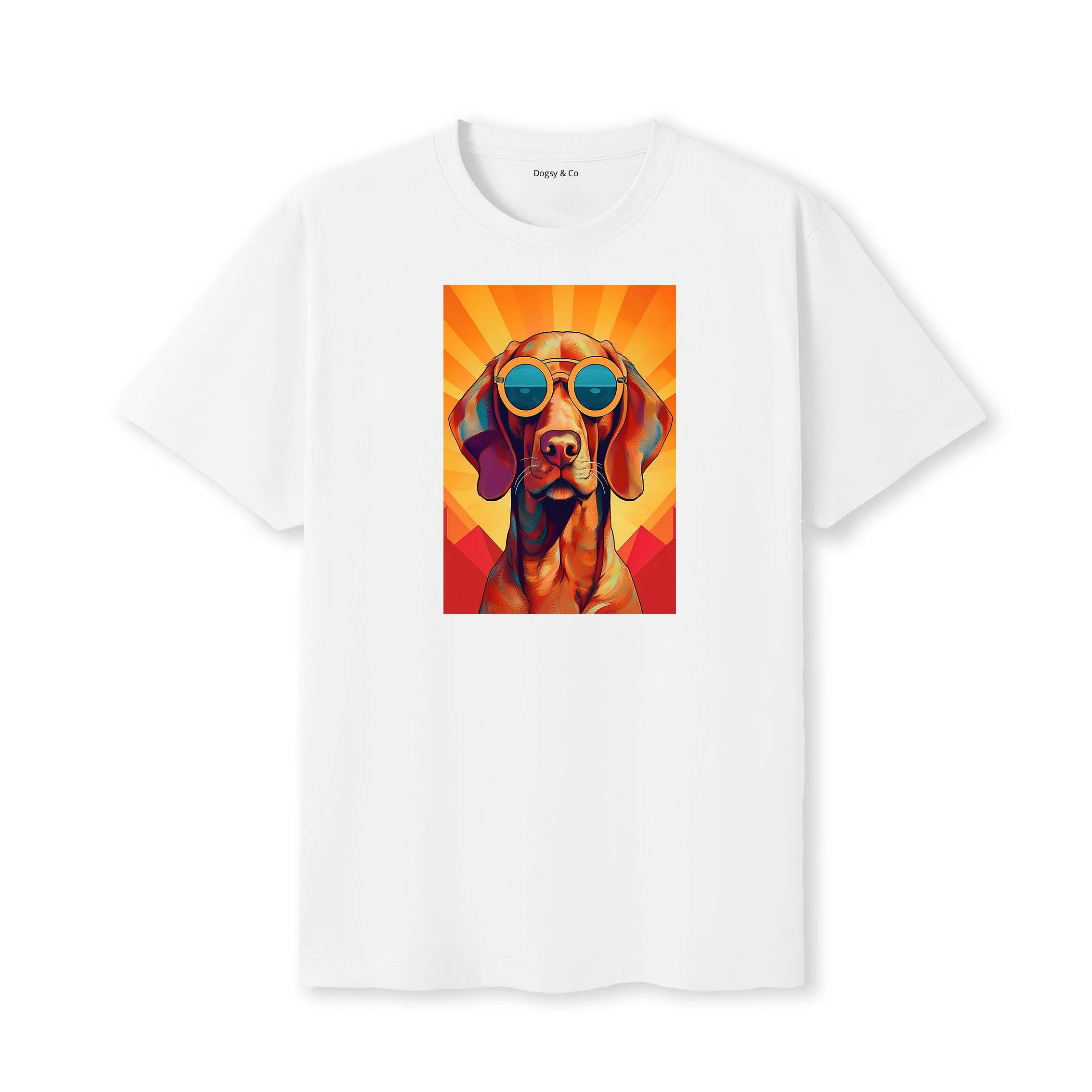 Vizsla Sunnies Dog T-Shirt V1 White