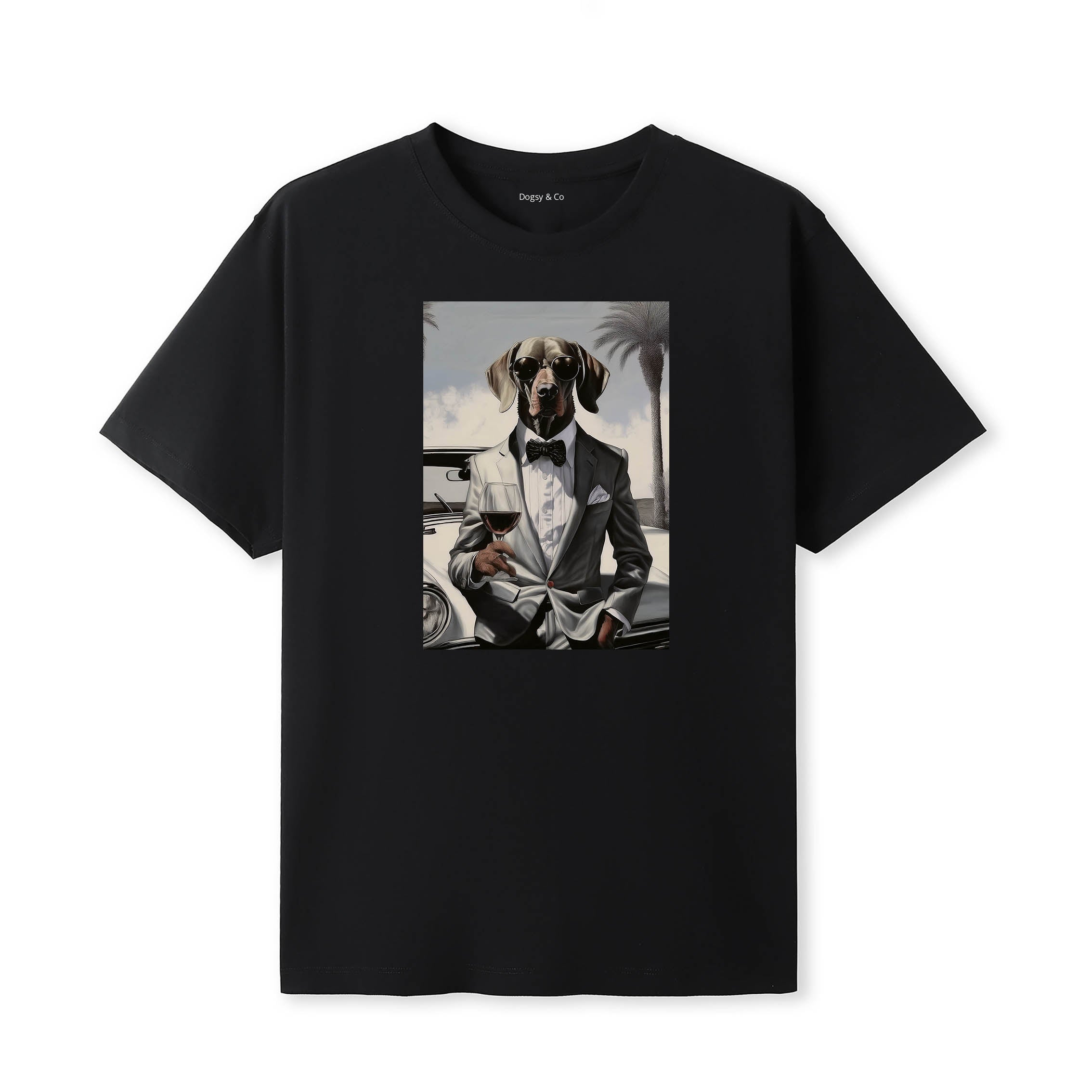 Vizsla distinguished gentleman dog t-shirt - black