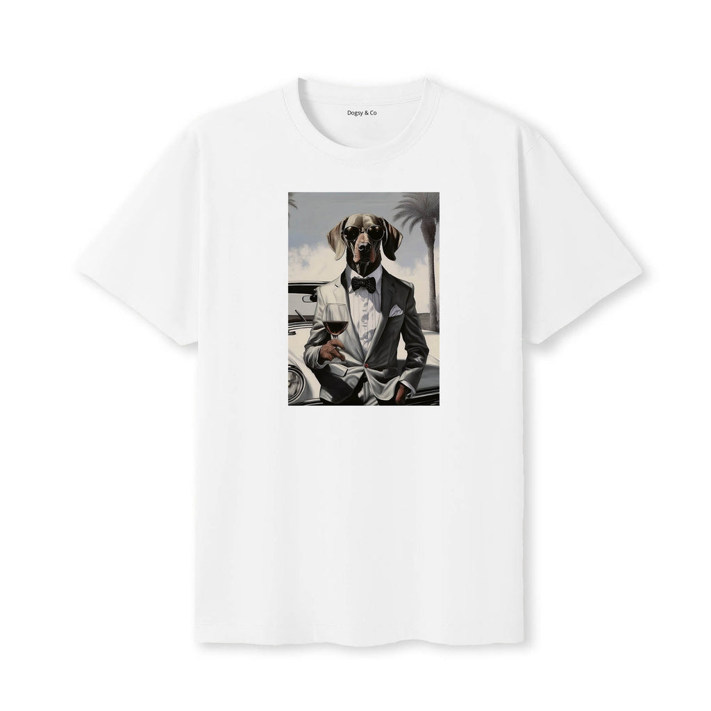 Vizsla distinguished gentleman dog t-shirt - white