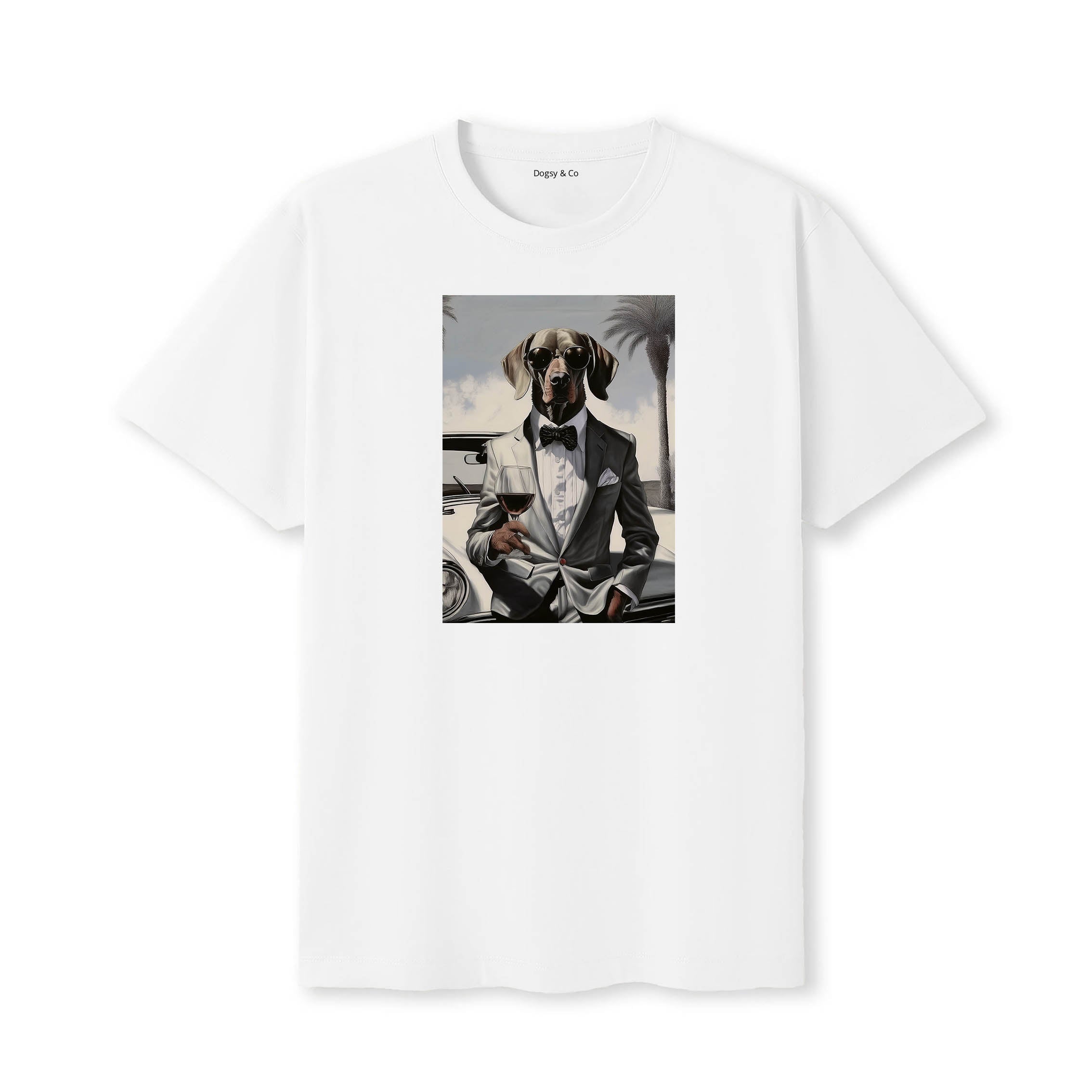 Vizsla distinguished gentleman dog t-shirt - white