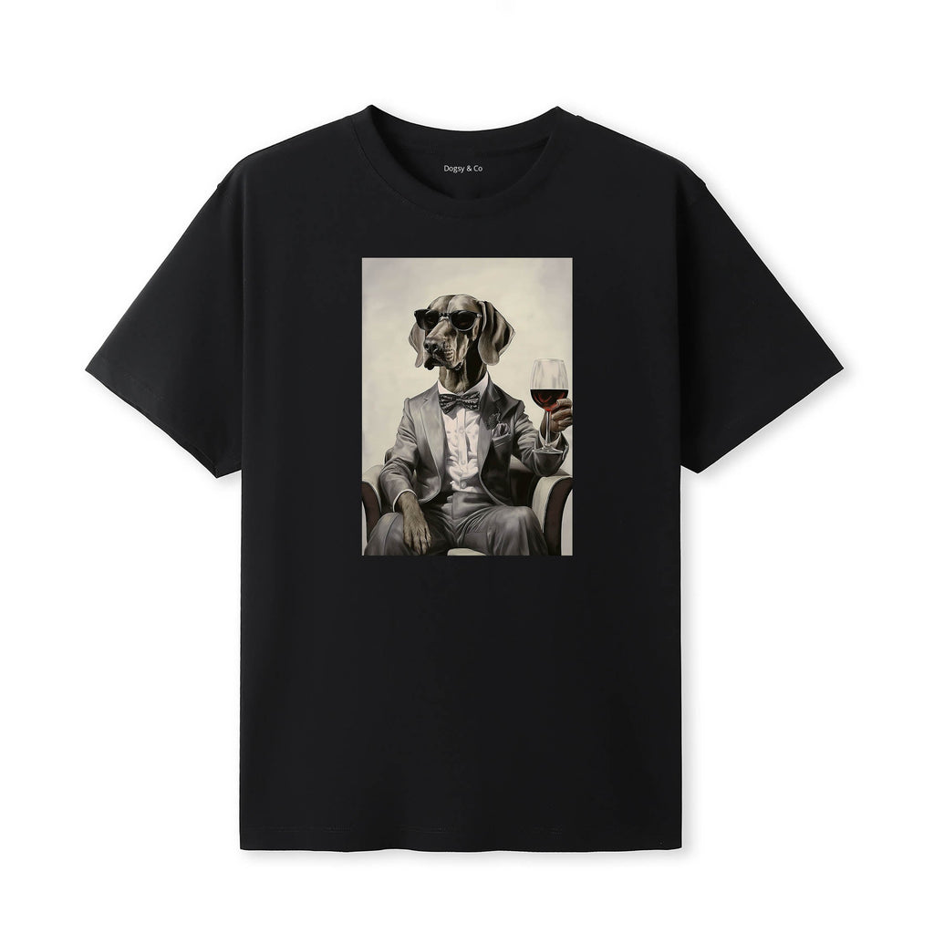 Vizsla distinguished gentleman dog t-shirt - black
