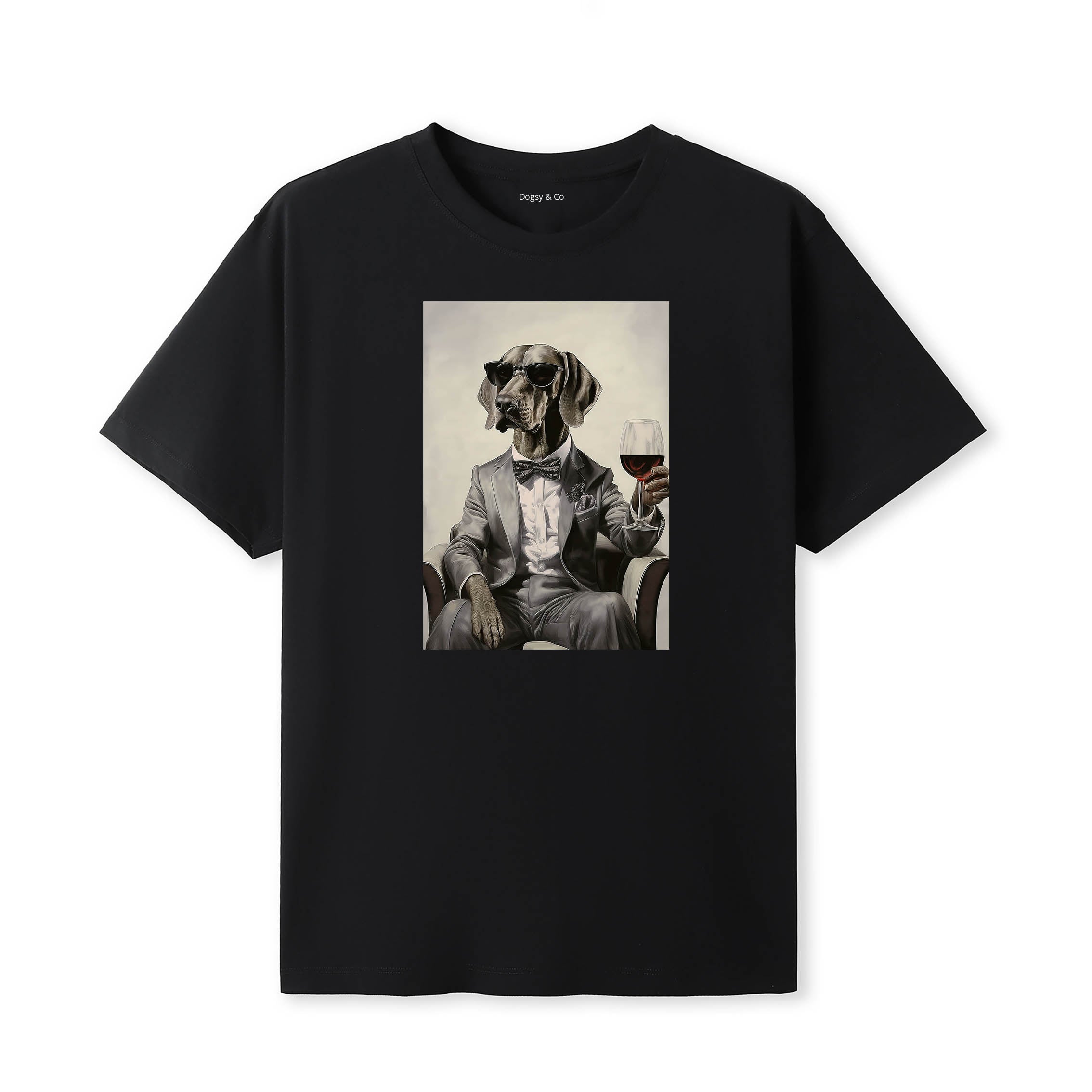 Vizsla distinguished gentleman dog t-shirt - black