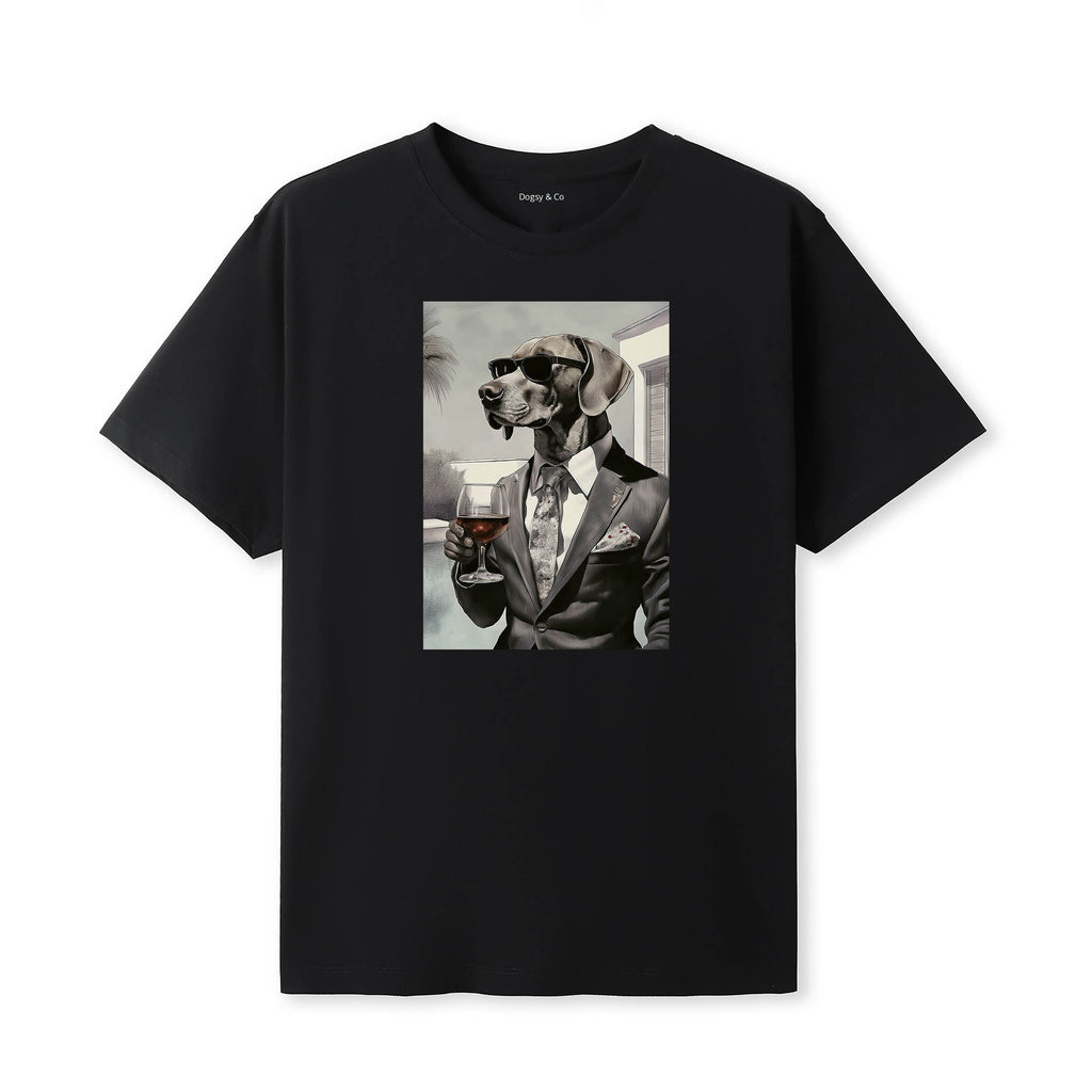Vizsla distinguished gentleman dog t-shirt - black