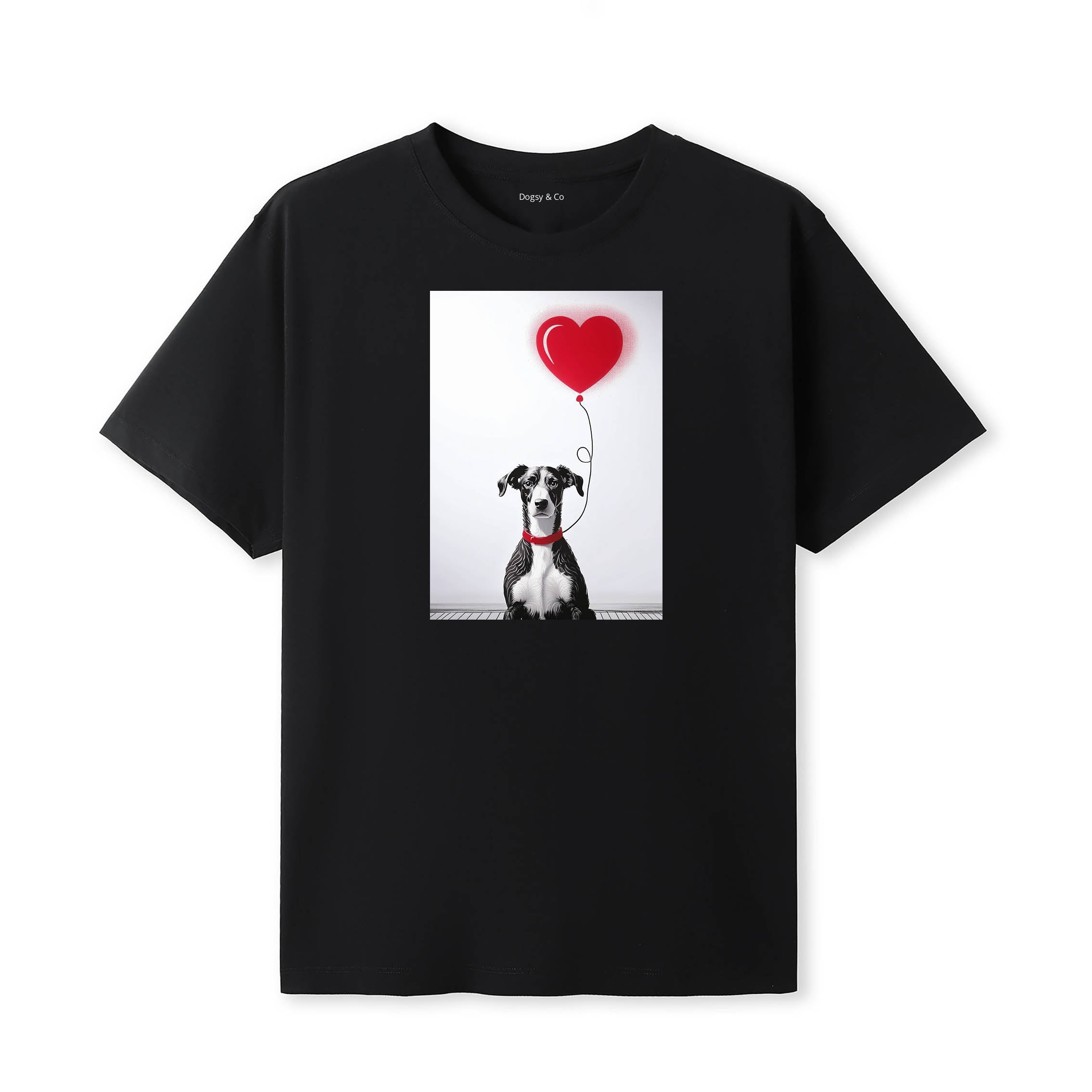 Whippet 1 Dogsy T-Shirt Black