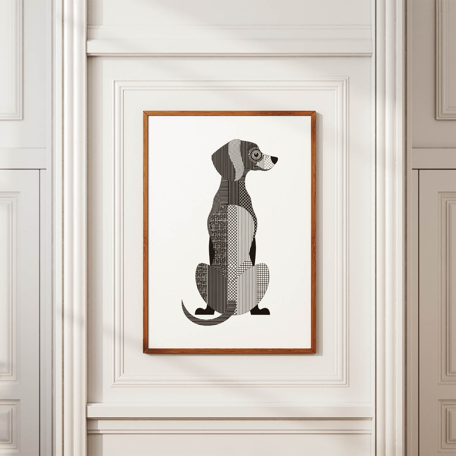 Weimaraner Geometric Line Art mockup