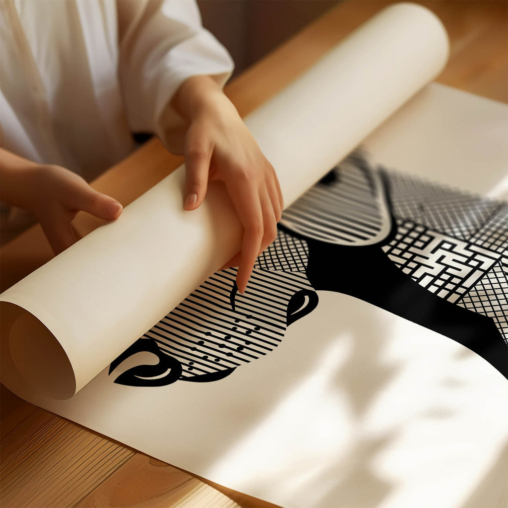 Weimaraner Geometric Line Art mockup