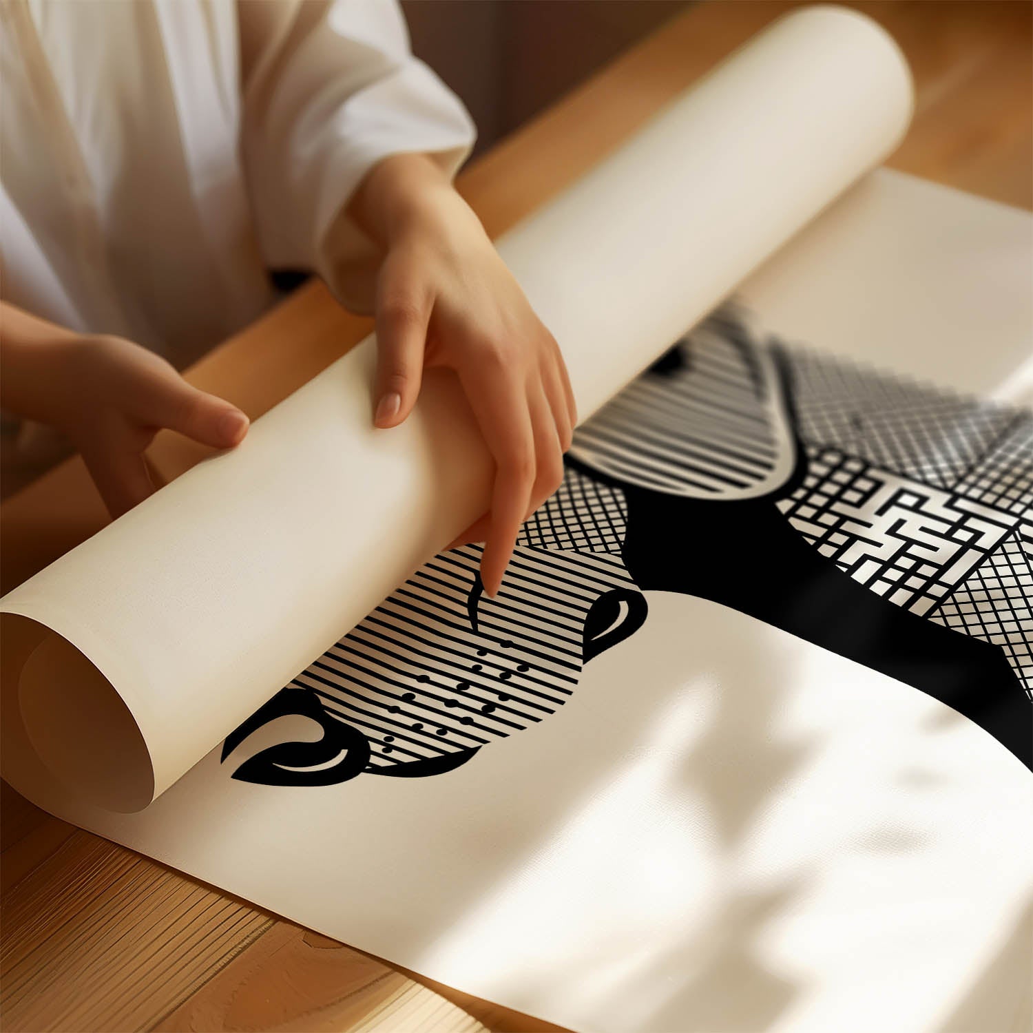Weimaraner Geometric Line Art mockup