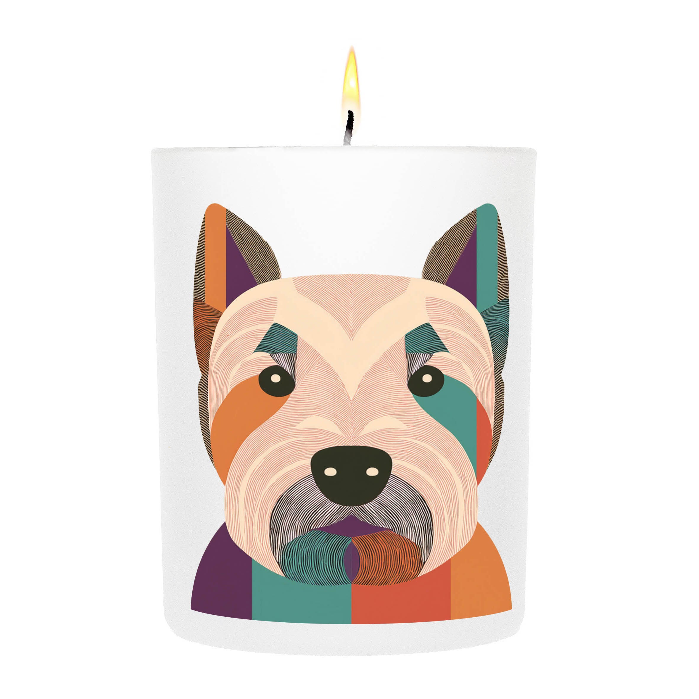 West Highland White Terrier Graphic Bold Dog Candle