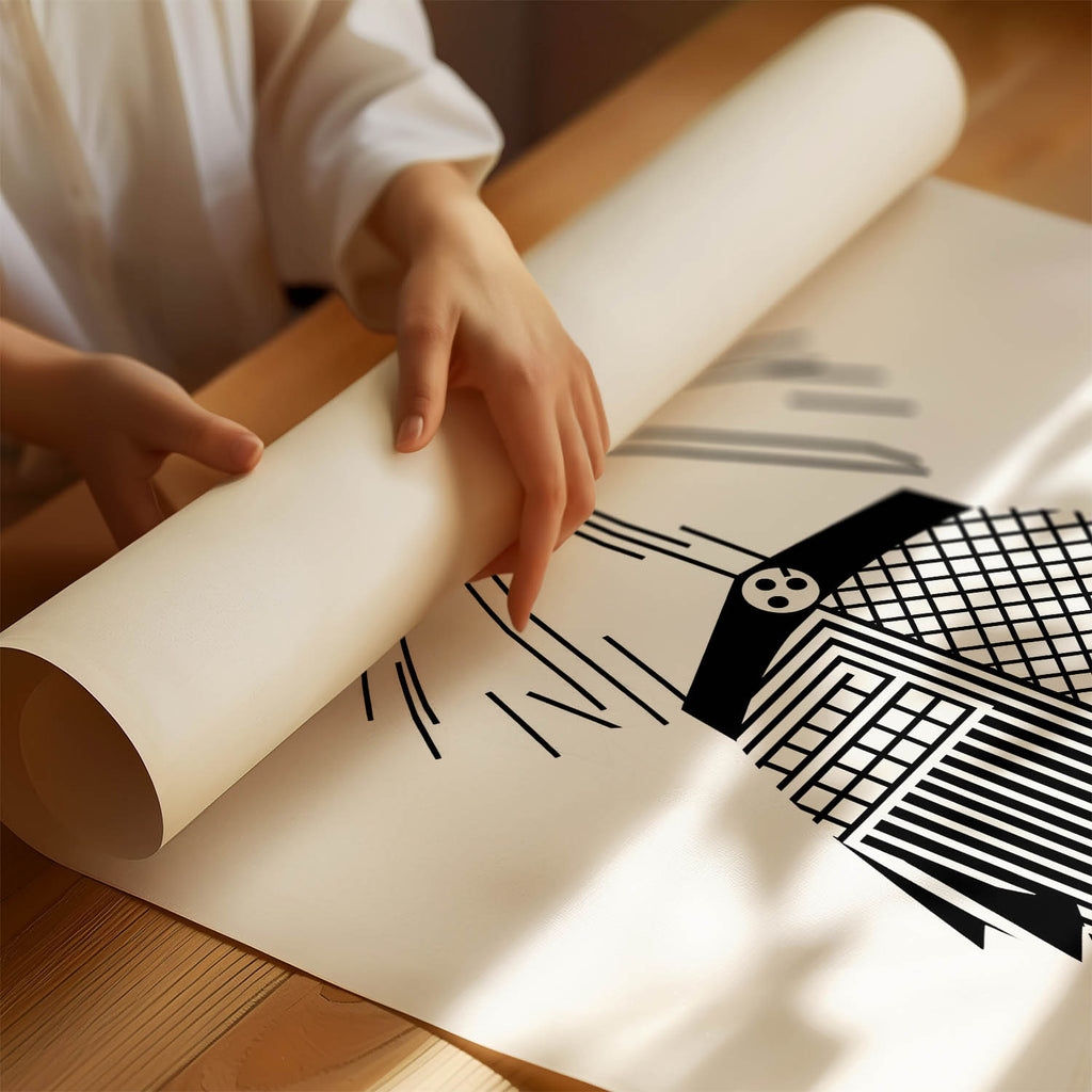 West Highland White Terrier Geometric Line Art mockup