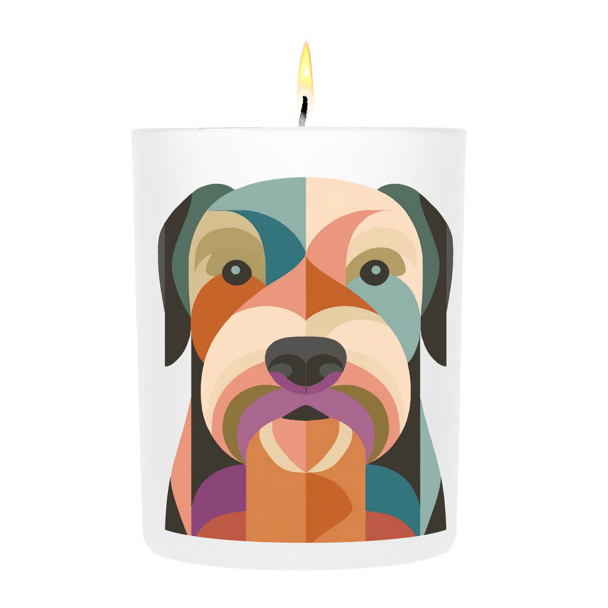 Wheaten Terrier Graphic Bold Dog Candle