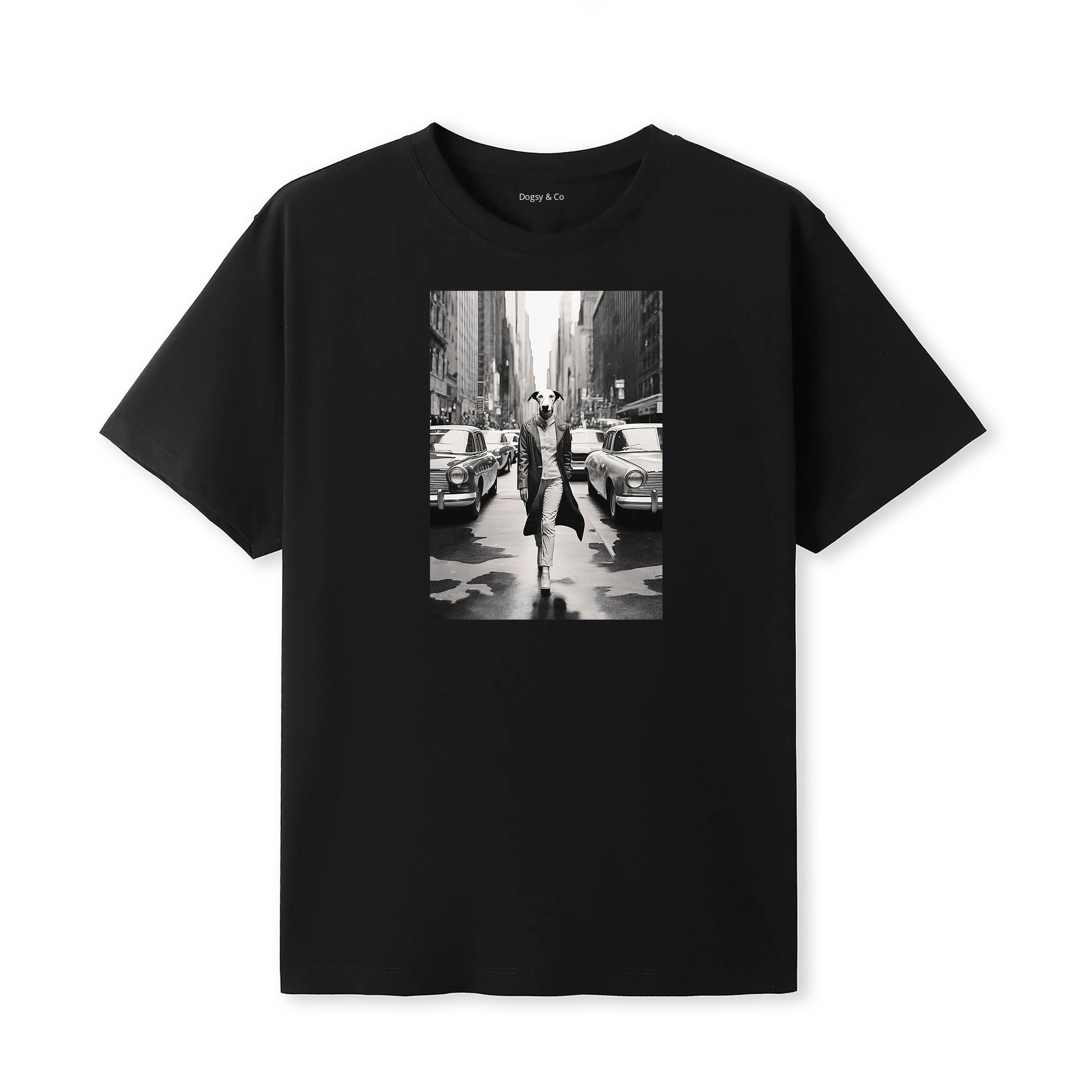 Whippet Dogsy Dean T-Shirt Black