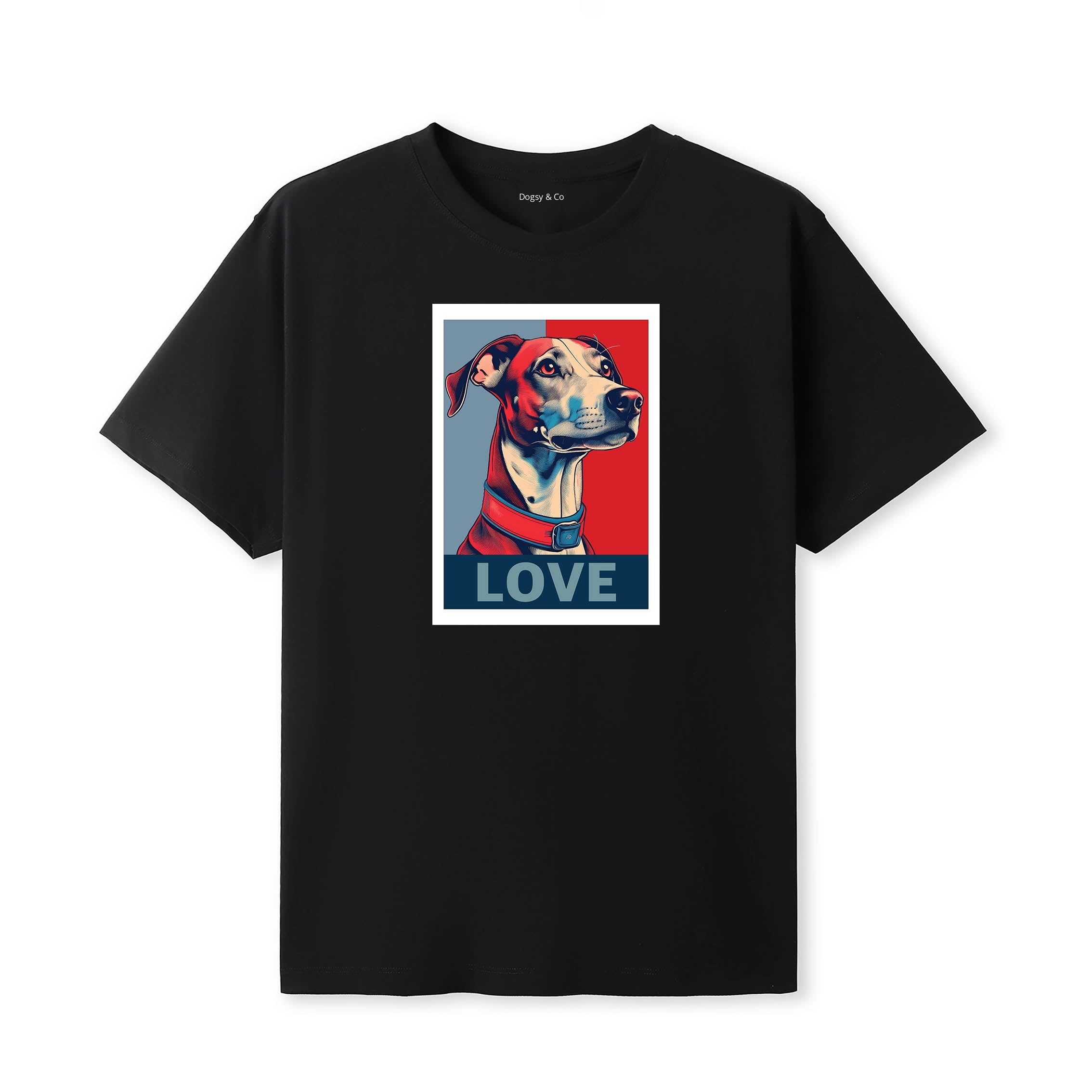 Whippet Love Pop Art T-Shirt V1
