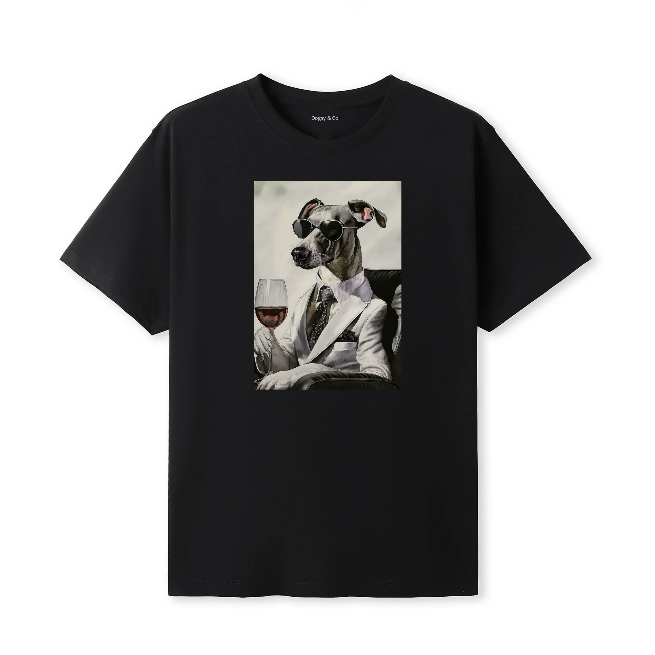 Whippet distinguished gentleman dog t-shirt - black