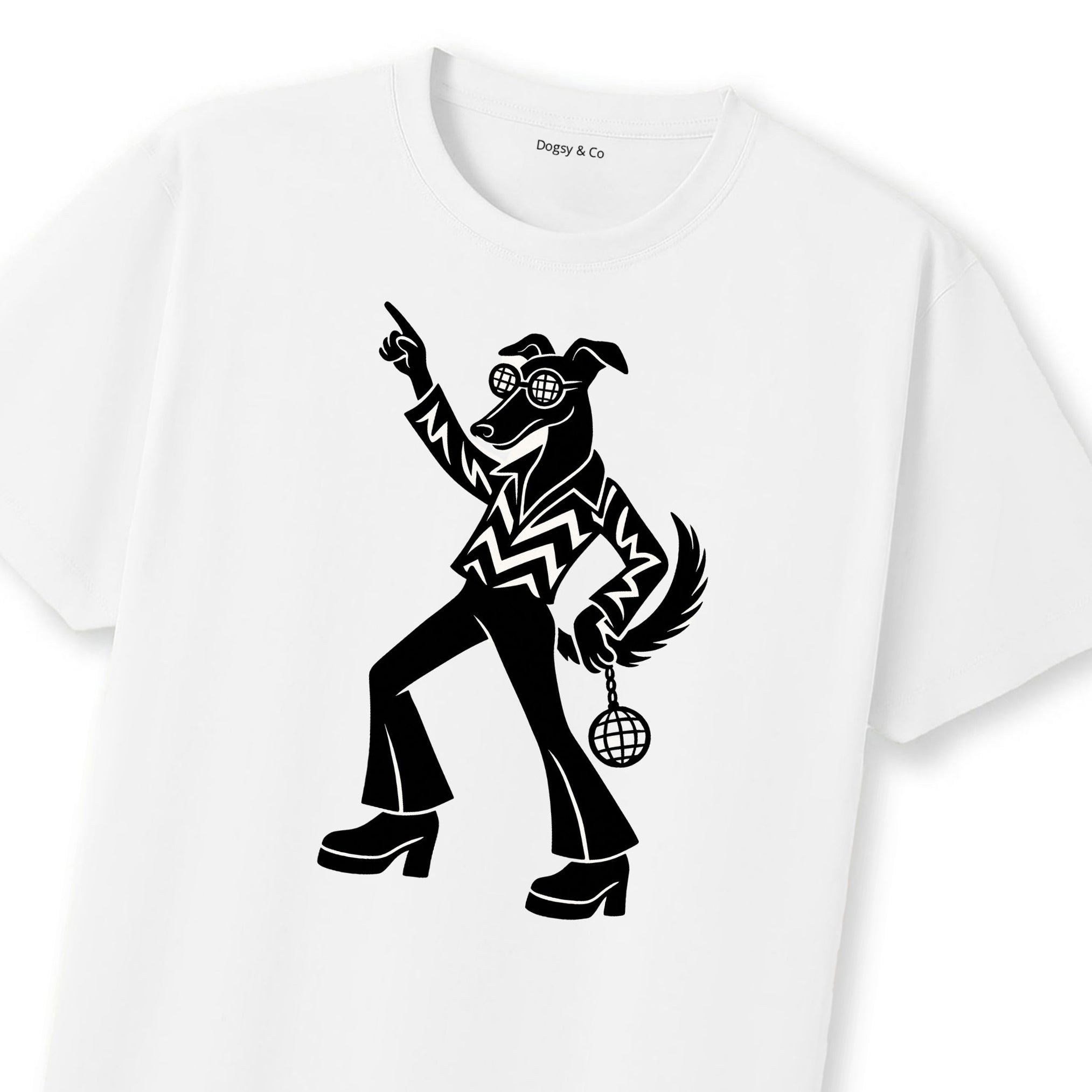 Whippet Disco Doggo T-Shirt | Dogsy & Co