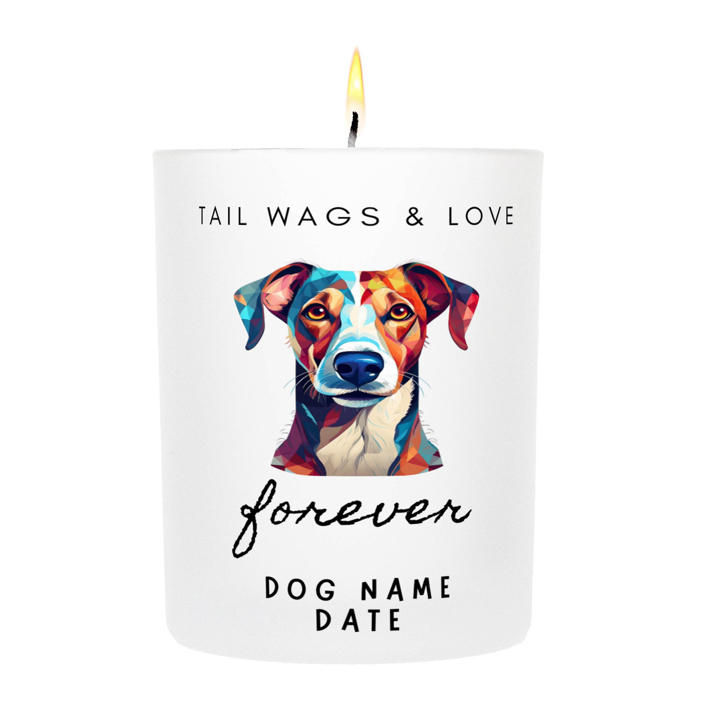 WHIPPET   Tail Wags & Love Custom Candle