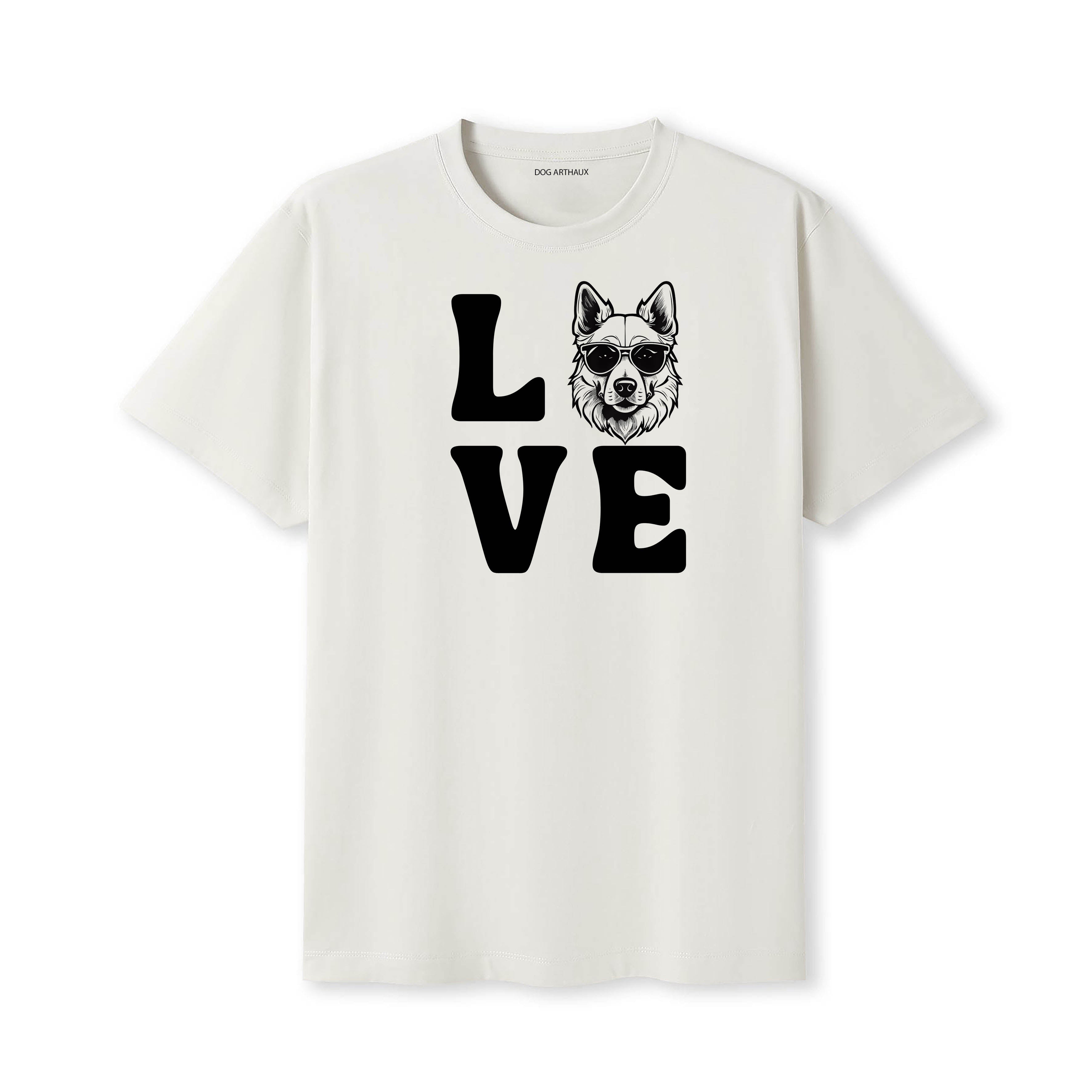 White Swiss Shepherd LOVE DOGS Tshirt
