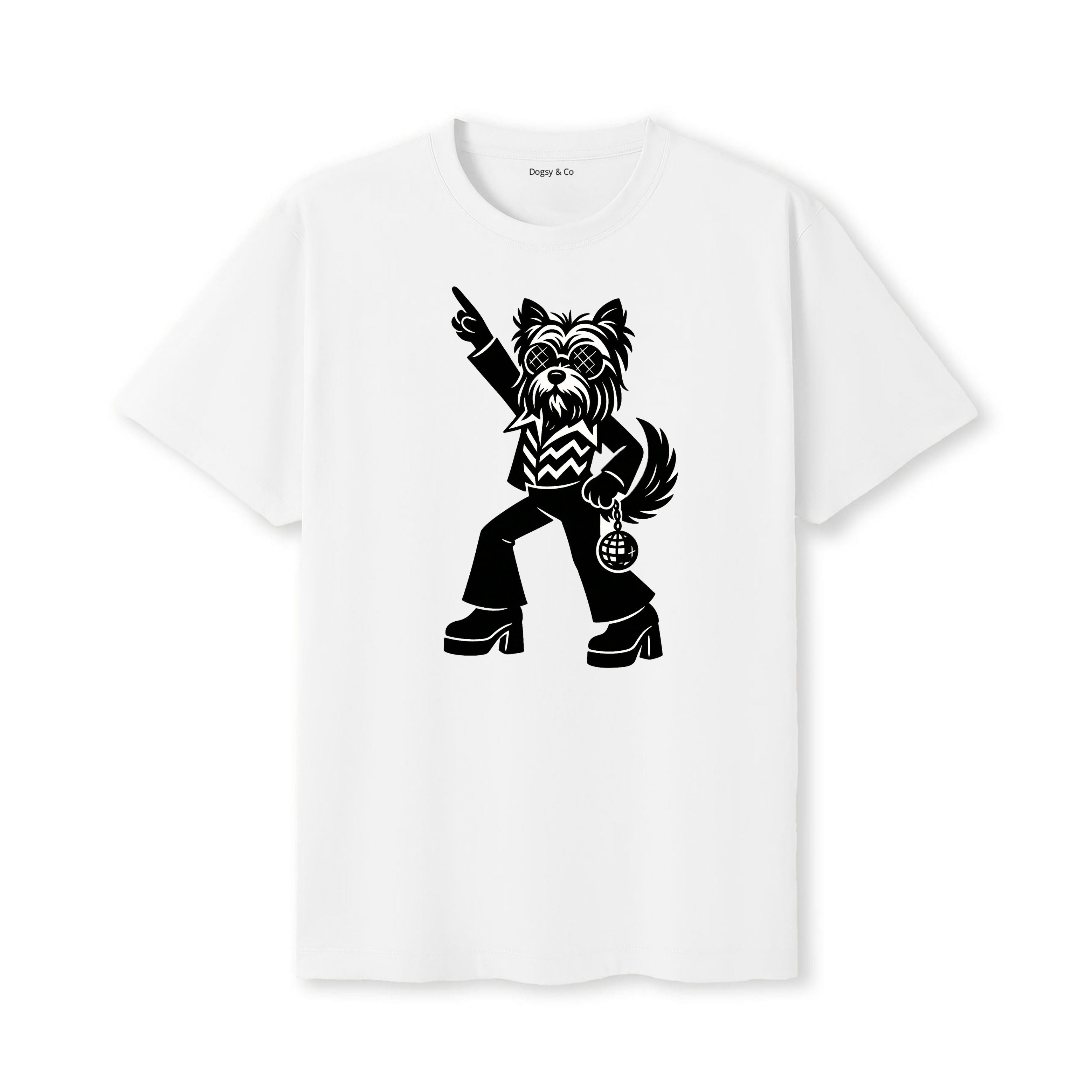 Yorkshire Terrier Disco Doggo T-Shirt - alternate view