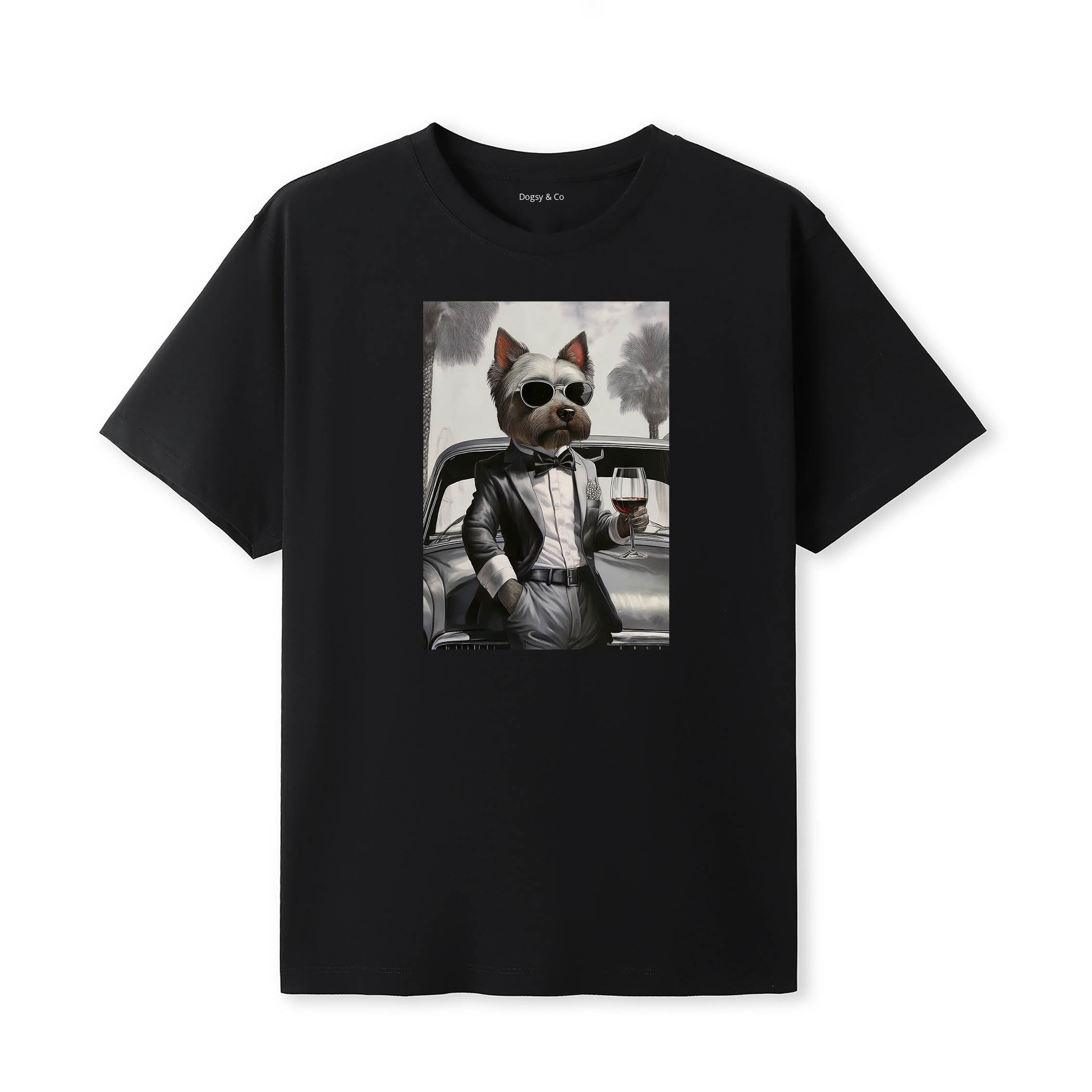 Yorkshire Terrier distinguished gentleman dog t-shirt - black