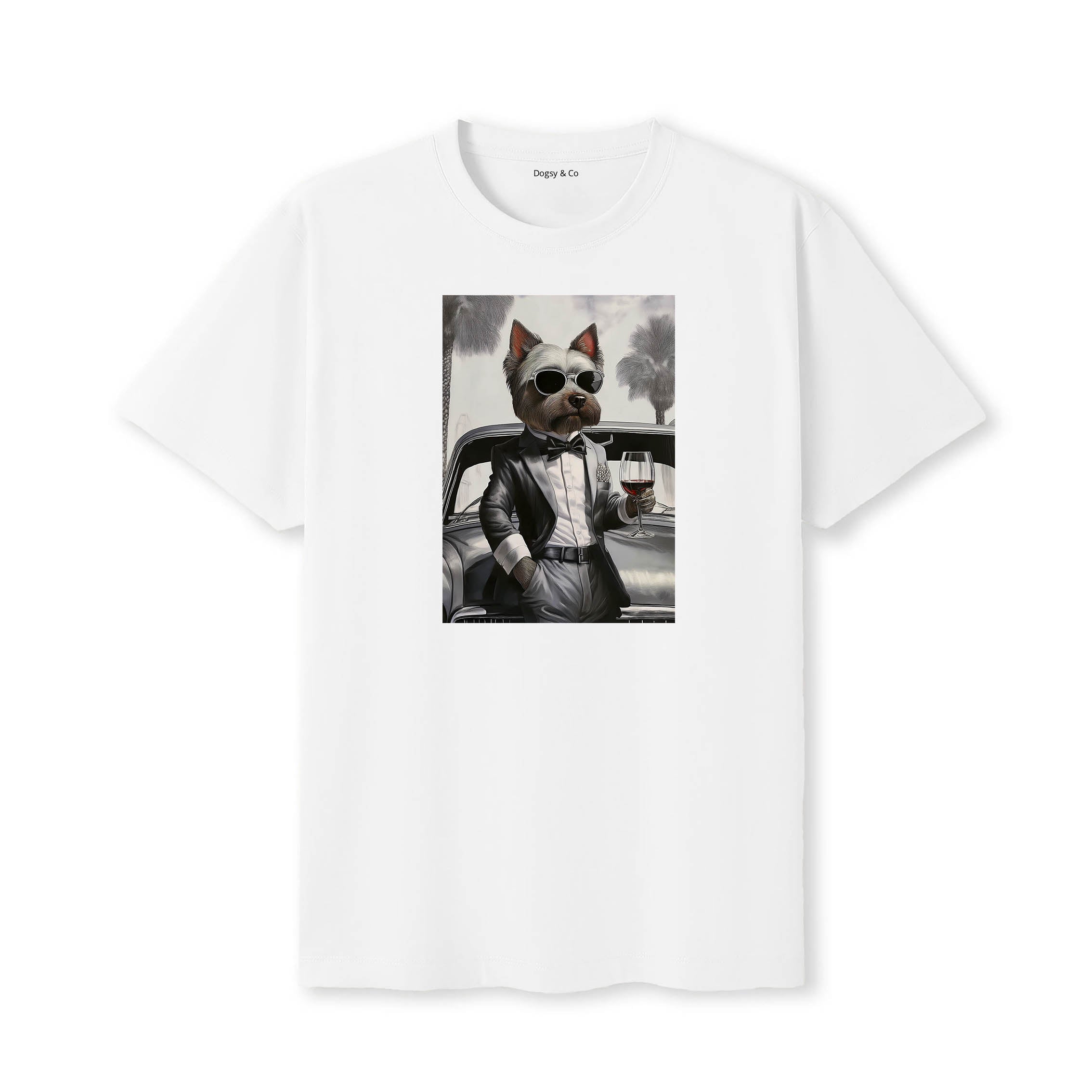 Yorkshire Terrier distinguished gentleman dog t-shirt - white