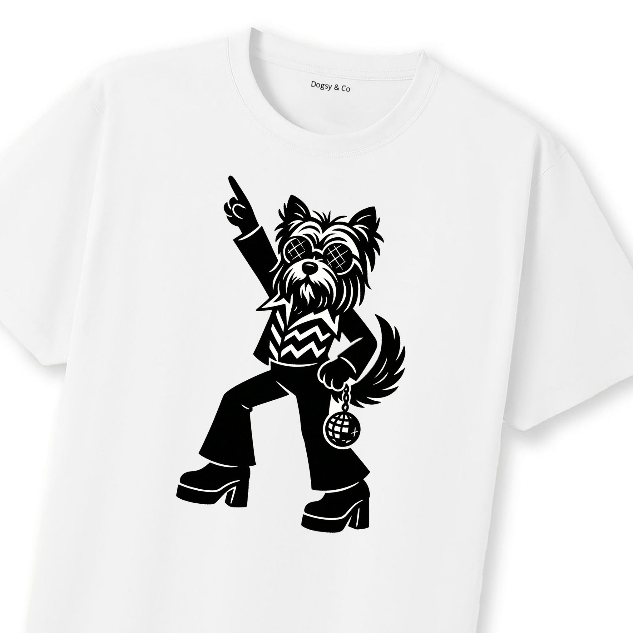 Yorkshire Terrier Disco Doggo T-Shirt | Dogsy & Co